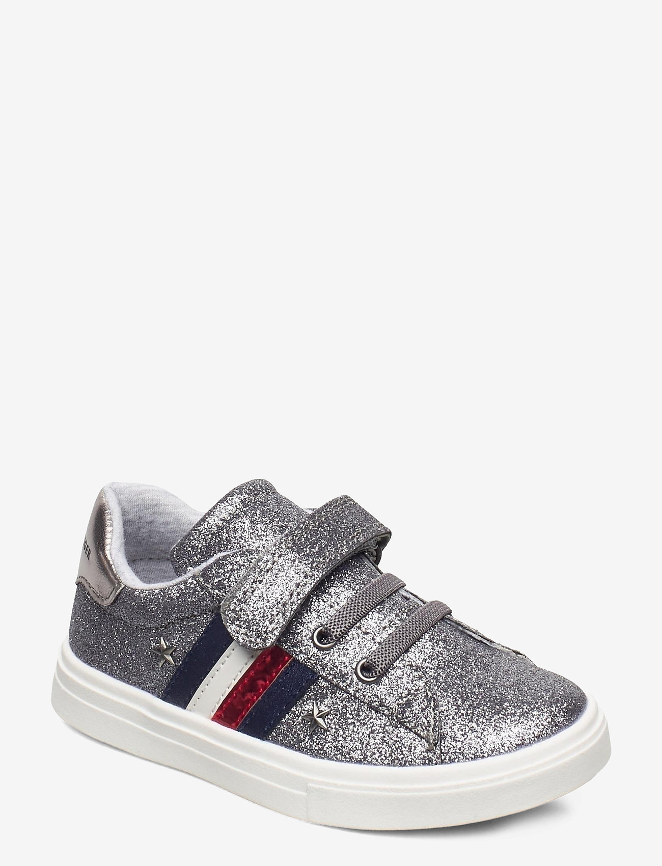 Tommy Hilfiger - LOW CUT VELCRO SNEAKER GREY - gun metal - 0