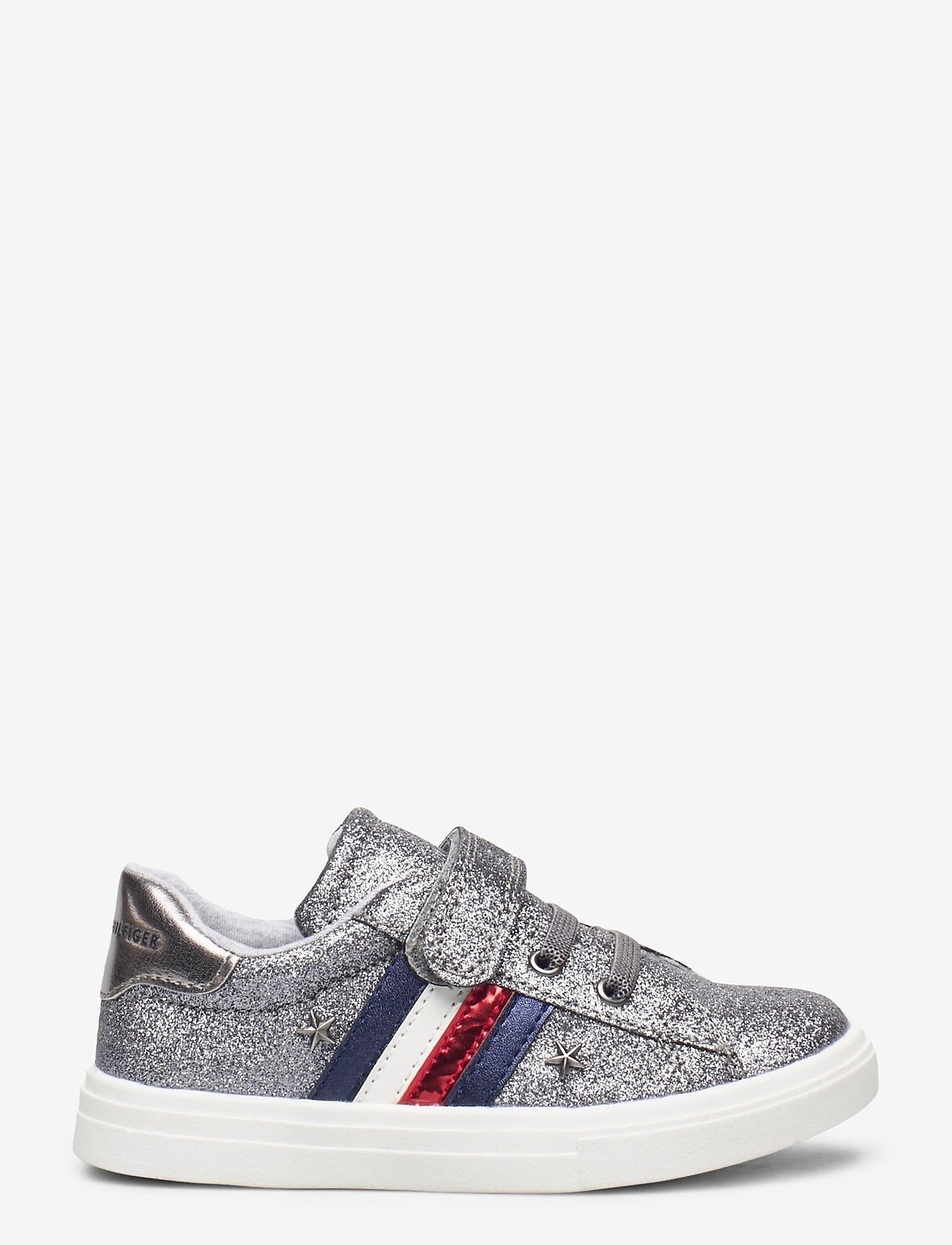 Tommy Hilfiger - LOW CUT VELCRO SNEAKER GREY - gun metal - 1