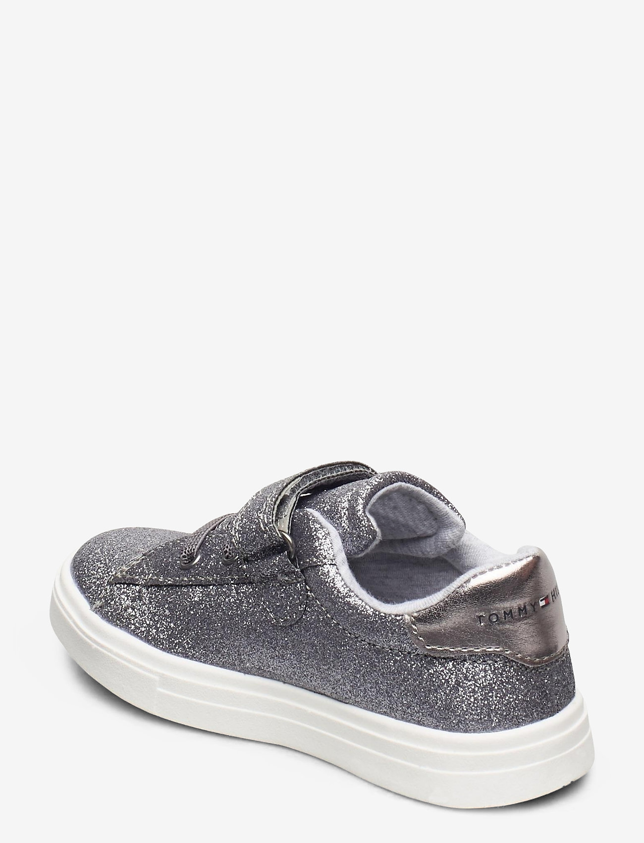 Tommy Hilfiger - LOW CUT VELCRO SNEAKER GREY - gun metal - 2