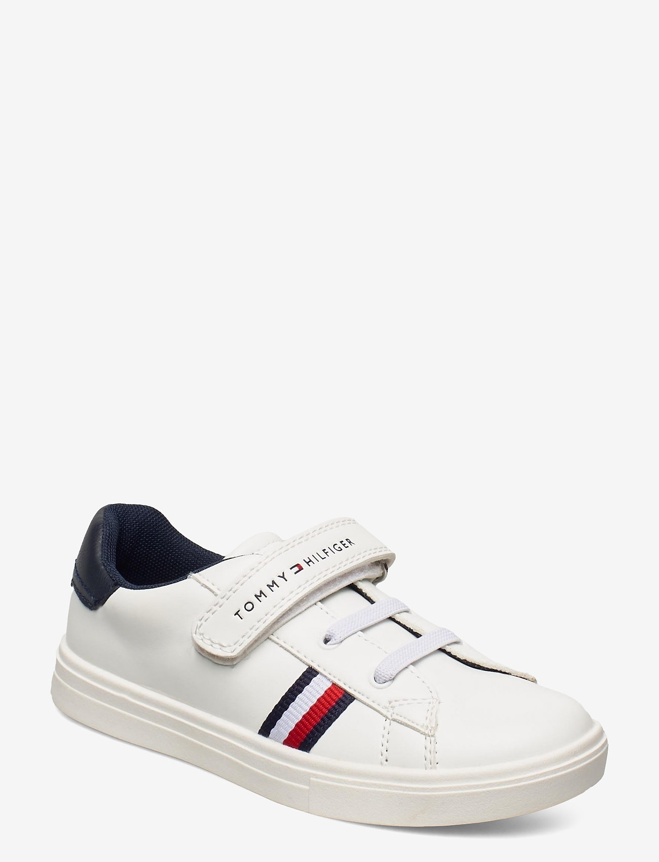 Tommy Hilfiger - LOW CUT LACE-UPVELCRO SNEAKER - white/blue - 0