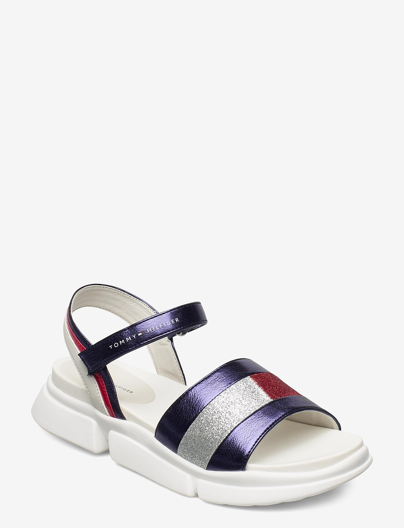 Tommy Hilfiger - VELCRO SANDAL - blue/silver/red - 0