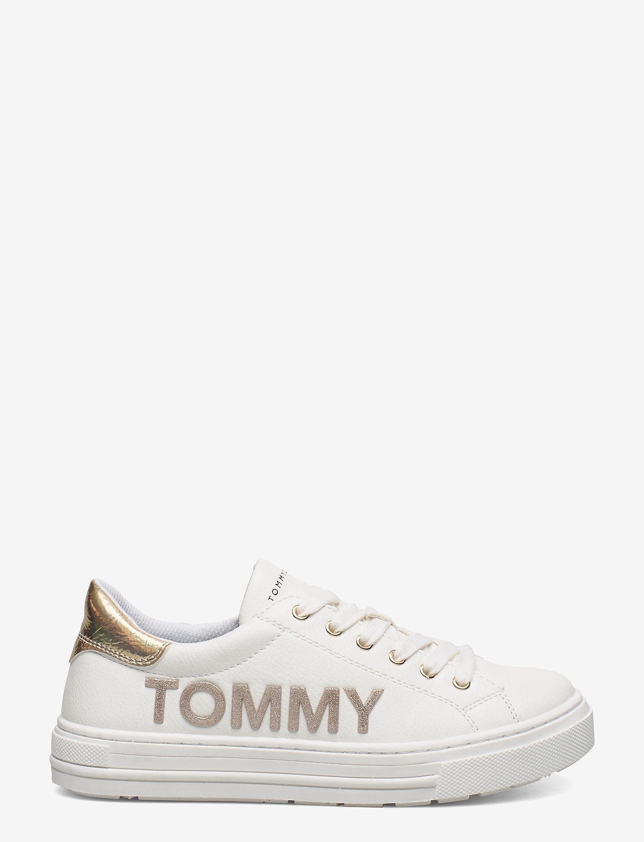 Tommy Hilfiger - LOW CUT LACE-UP SNEAKERG - white/gold - 1