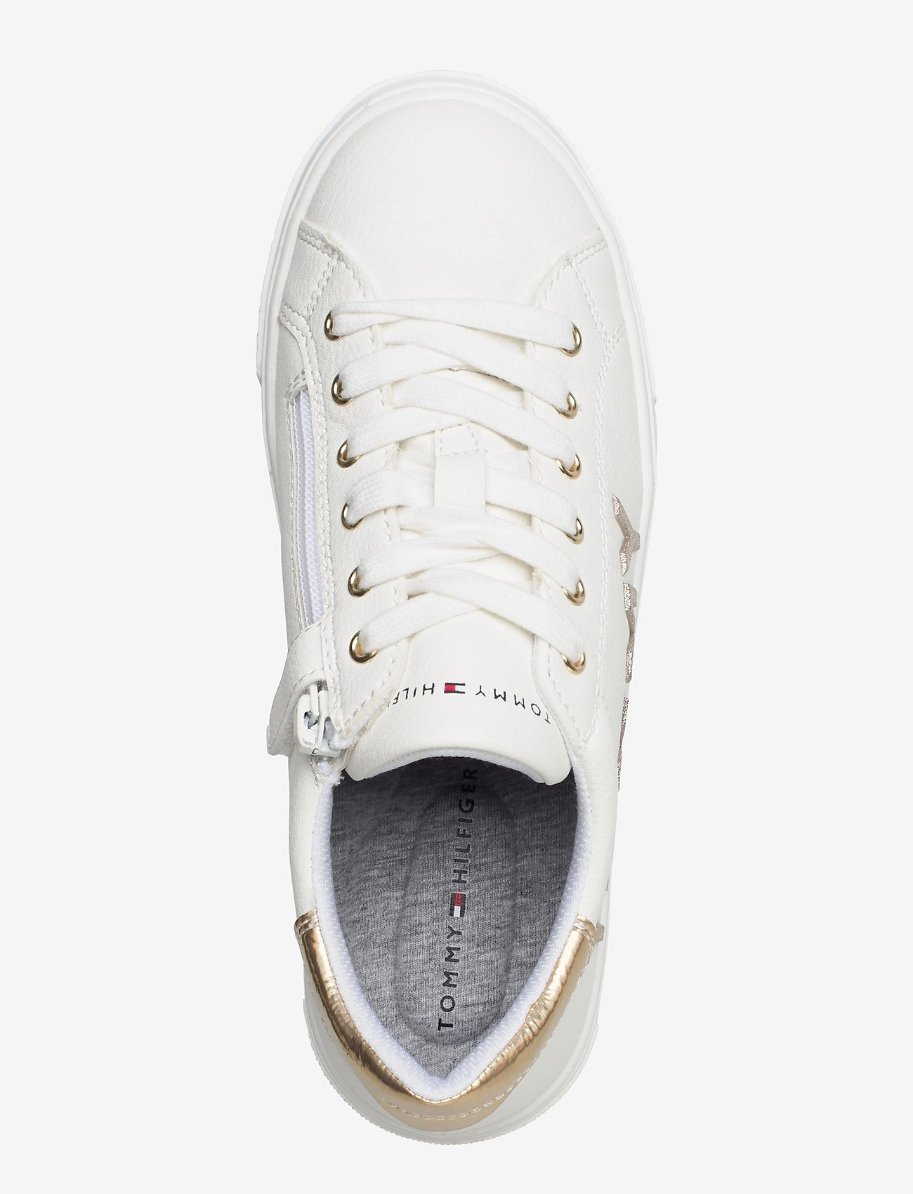 Tommy Hilfiger - LOW CUT LACE-UP SNEAKERG - white/gold - 3