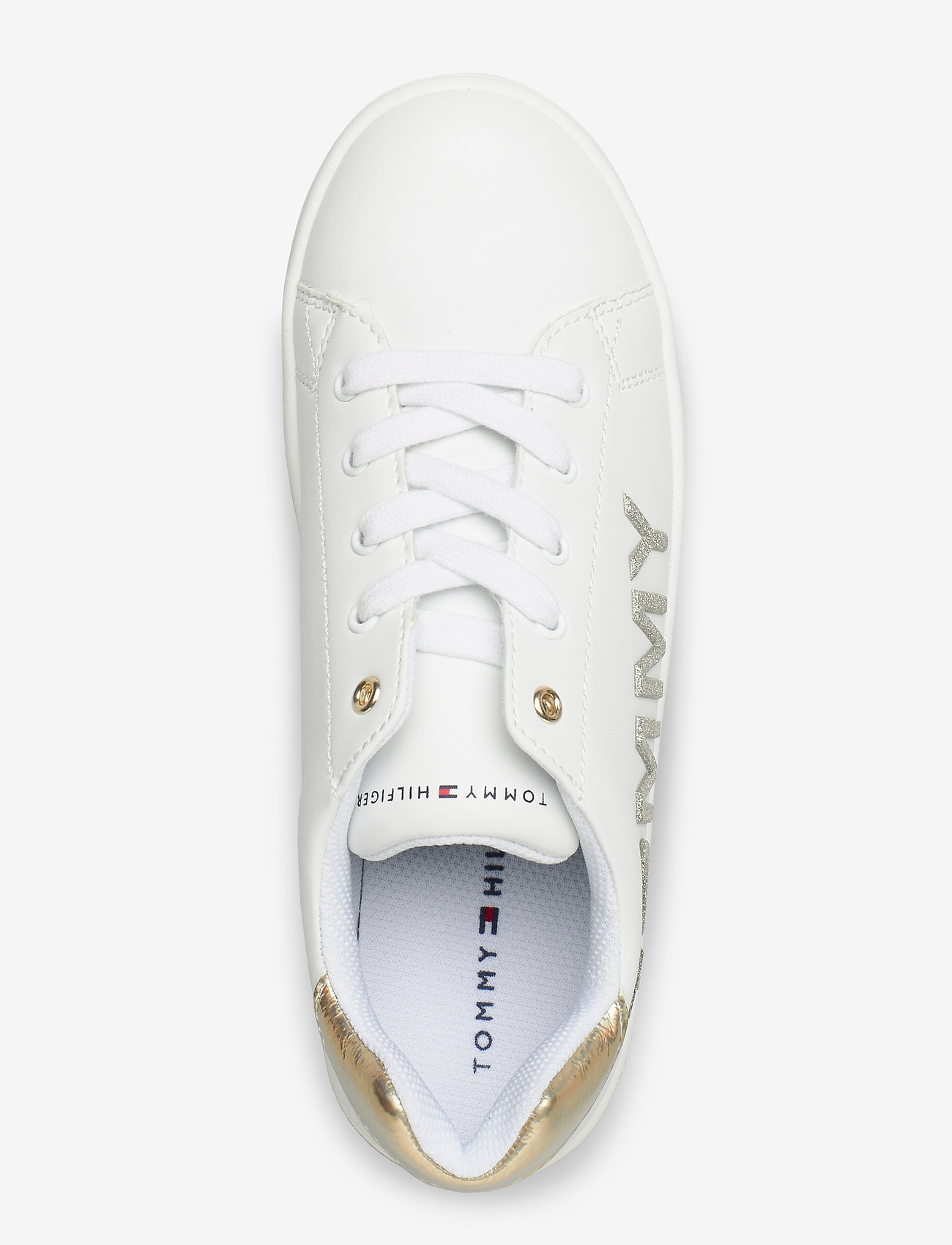Tommy Hilfiger - LOW CUT LACE-UP SNEAKER - white/gold - 3