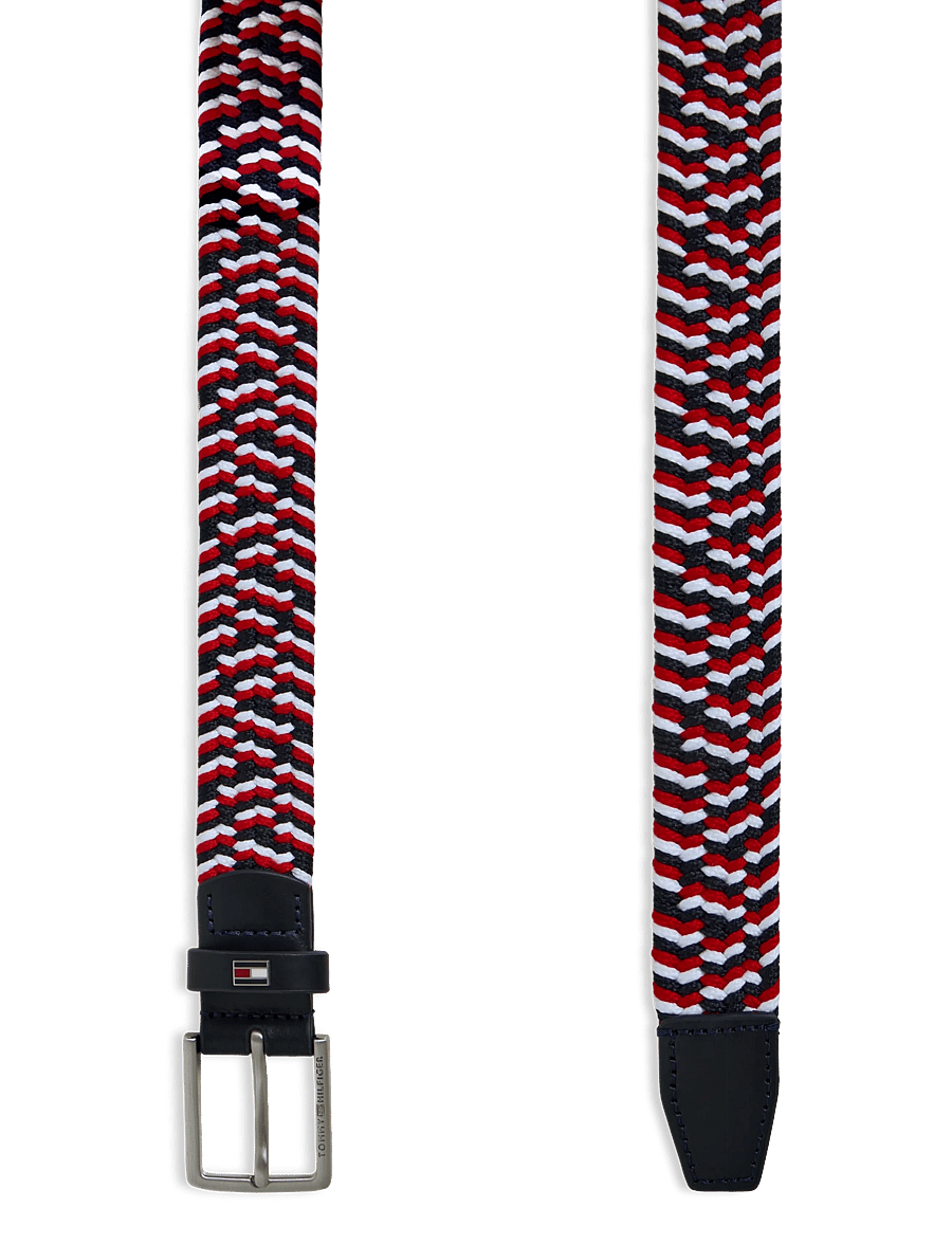 Tommy Hilfiger - BRAIDED ELASTICATED BELT - vööd - red white blue stripe - 1