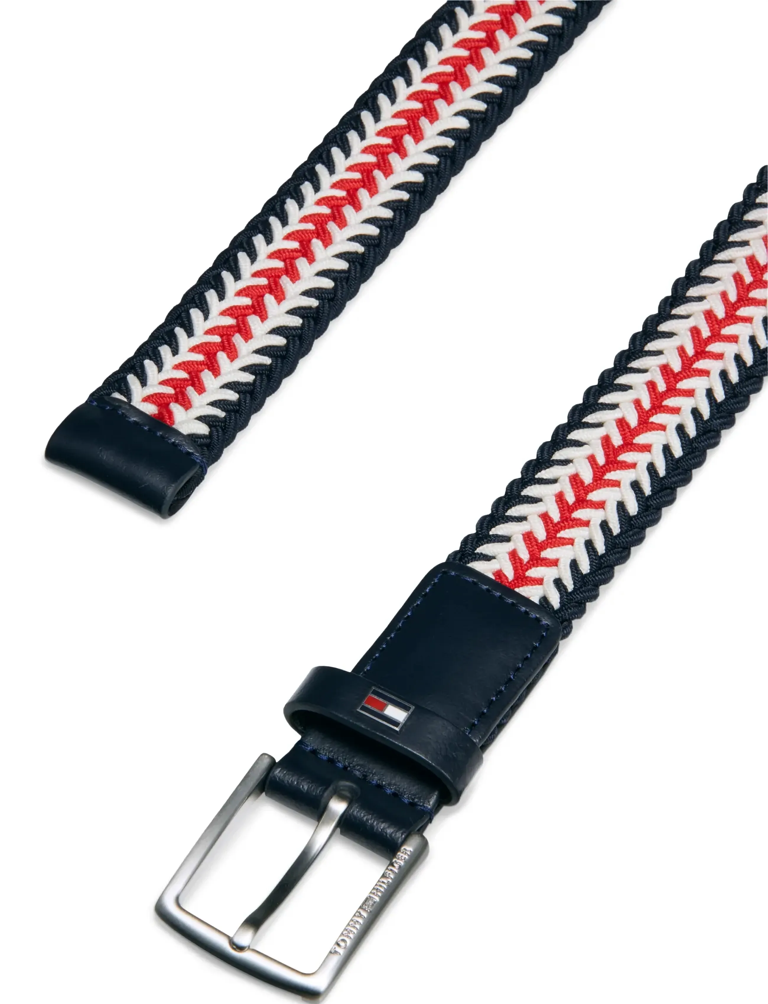 Tommy Hilfiger - BRAIDED ELASTICATED BELT - premium-styles - red white blue stripe - 3