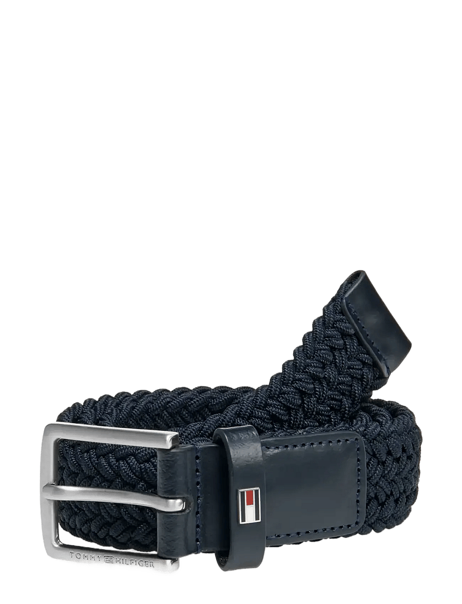 Tommy Hilfiger - BRAIDED ELASTICATED BELT - belts - space blue - 0