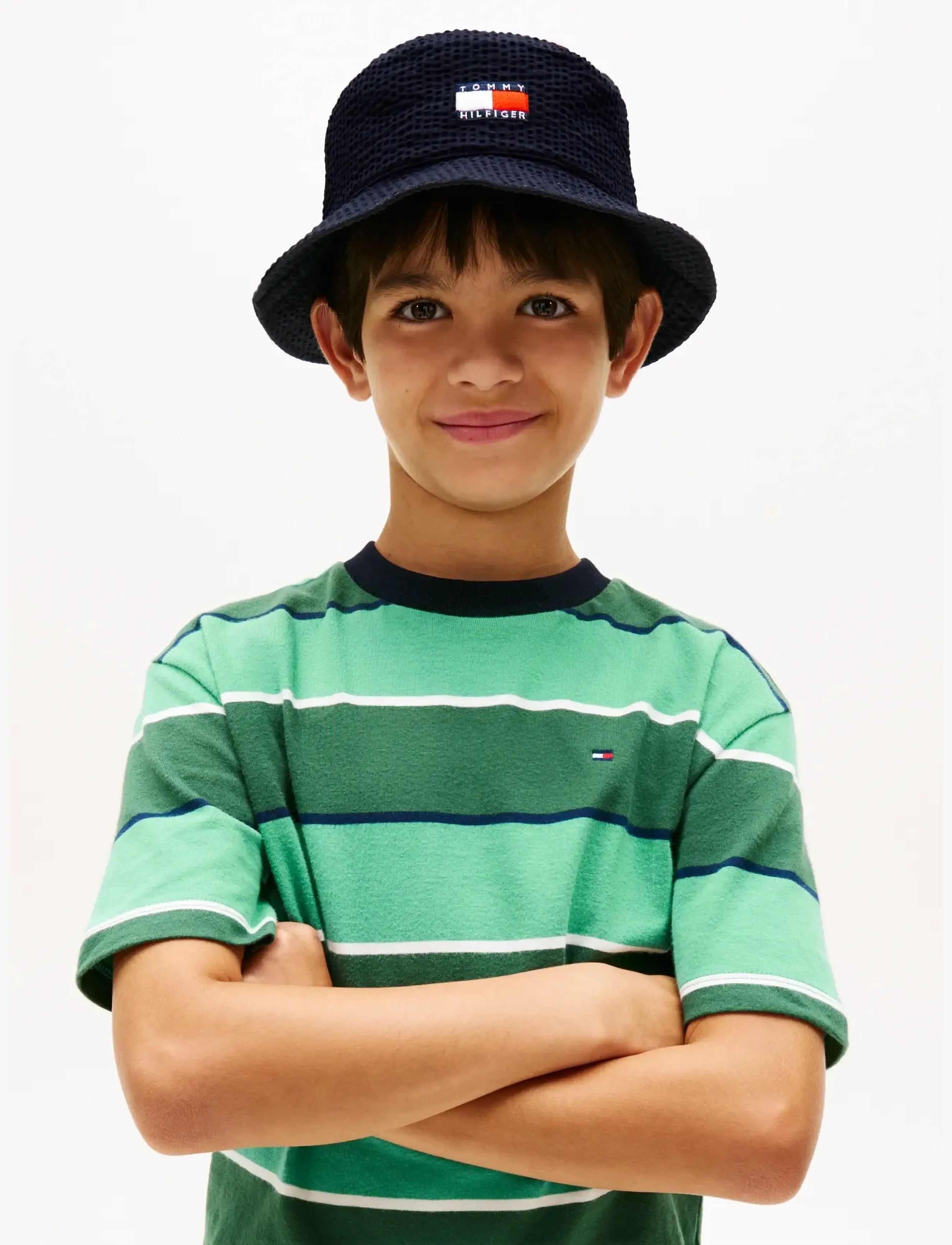 Tommy Hilfiger - WAVY FLAG SEERSUCKER BUCKET HAT - space blue - 3