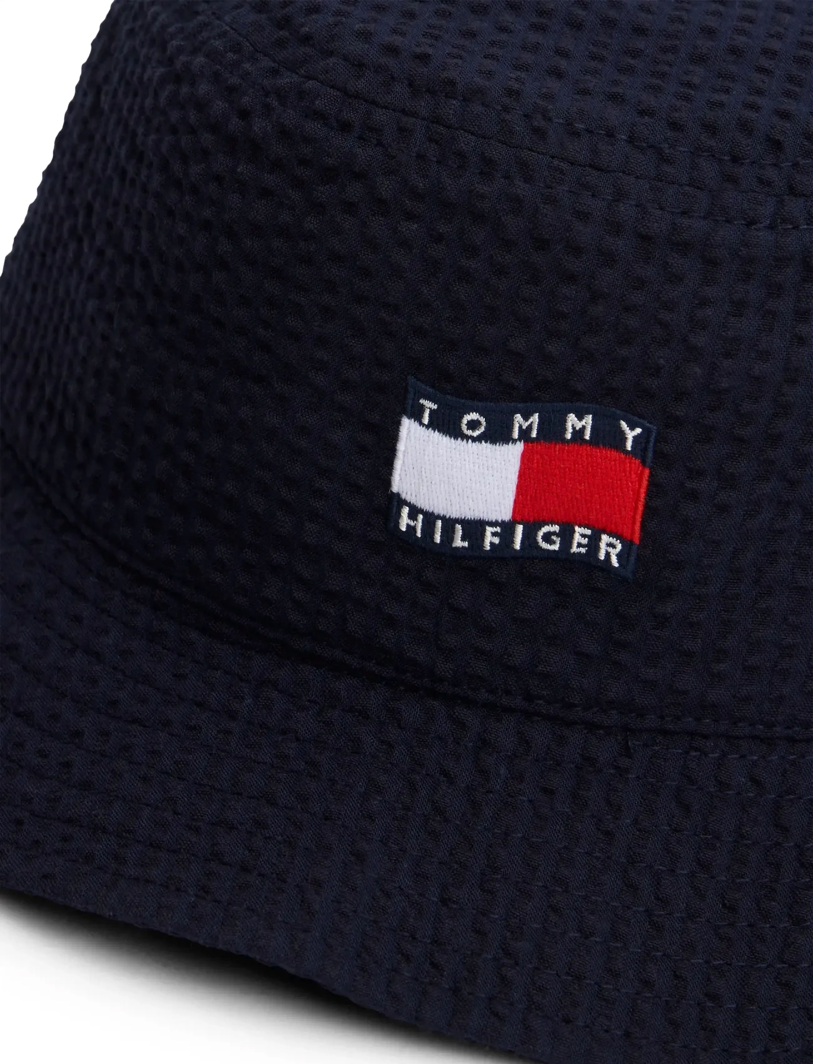 Tommy Hilfiger - WAVY FLAG SEERSUCKER BUCKET HAT - space blue - 4