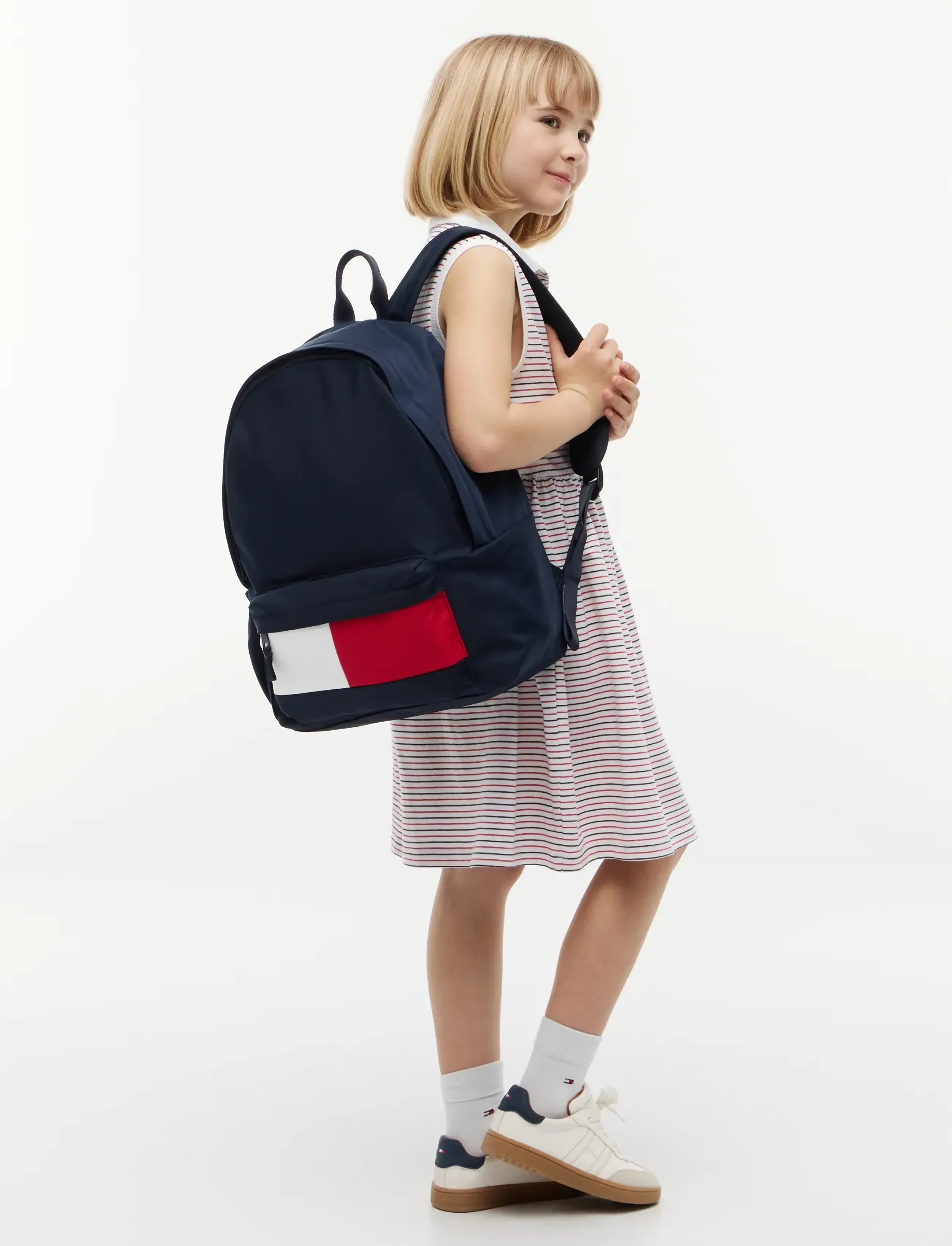 Tommy Hilfiger Essential Flag Backpack, One Size, Bags, Marineblau - Backpacks, Kinder