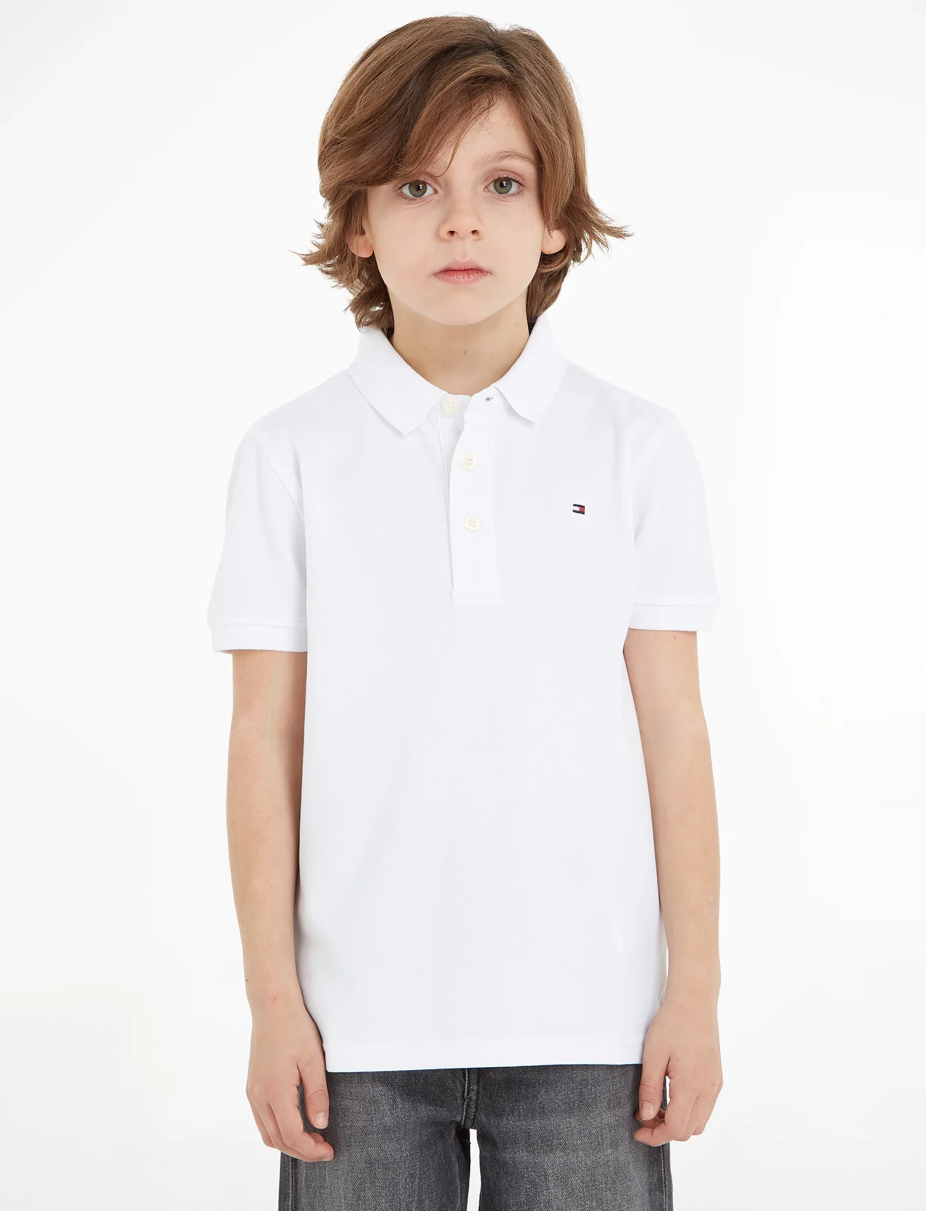 Tommy Hilfiger - BOYS TOMMY POLO S/S - stutterma polo - bright white - 0