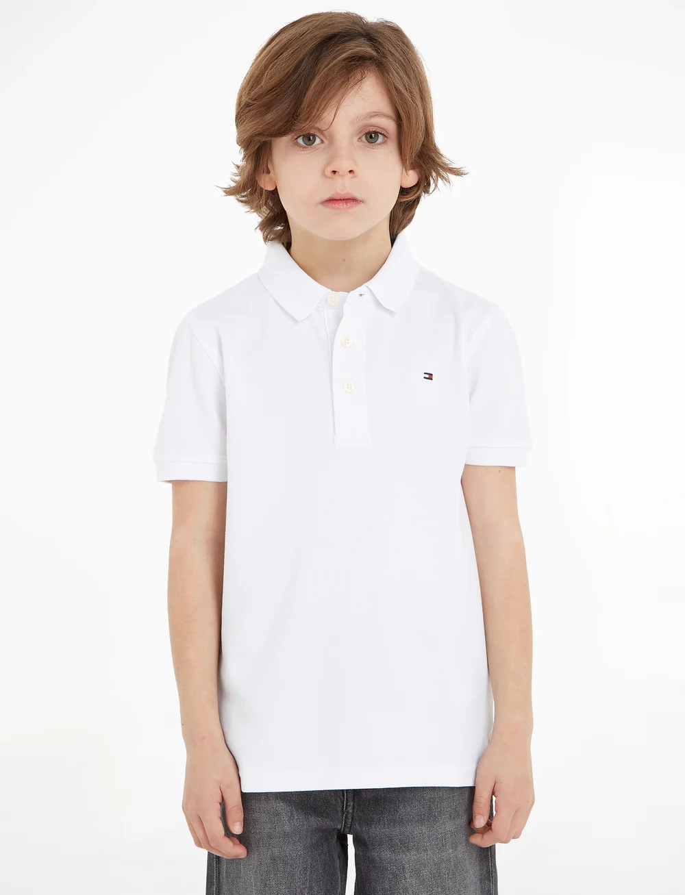 Tommy Hilfiger - BOYS TOMMY POLO S/S - kortärmade pikéer - bright white - 0