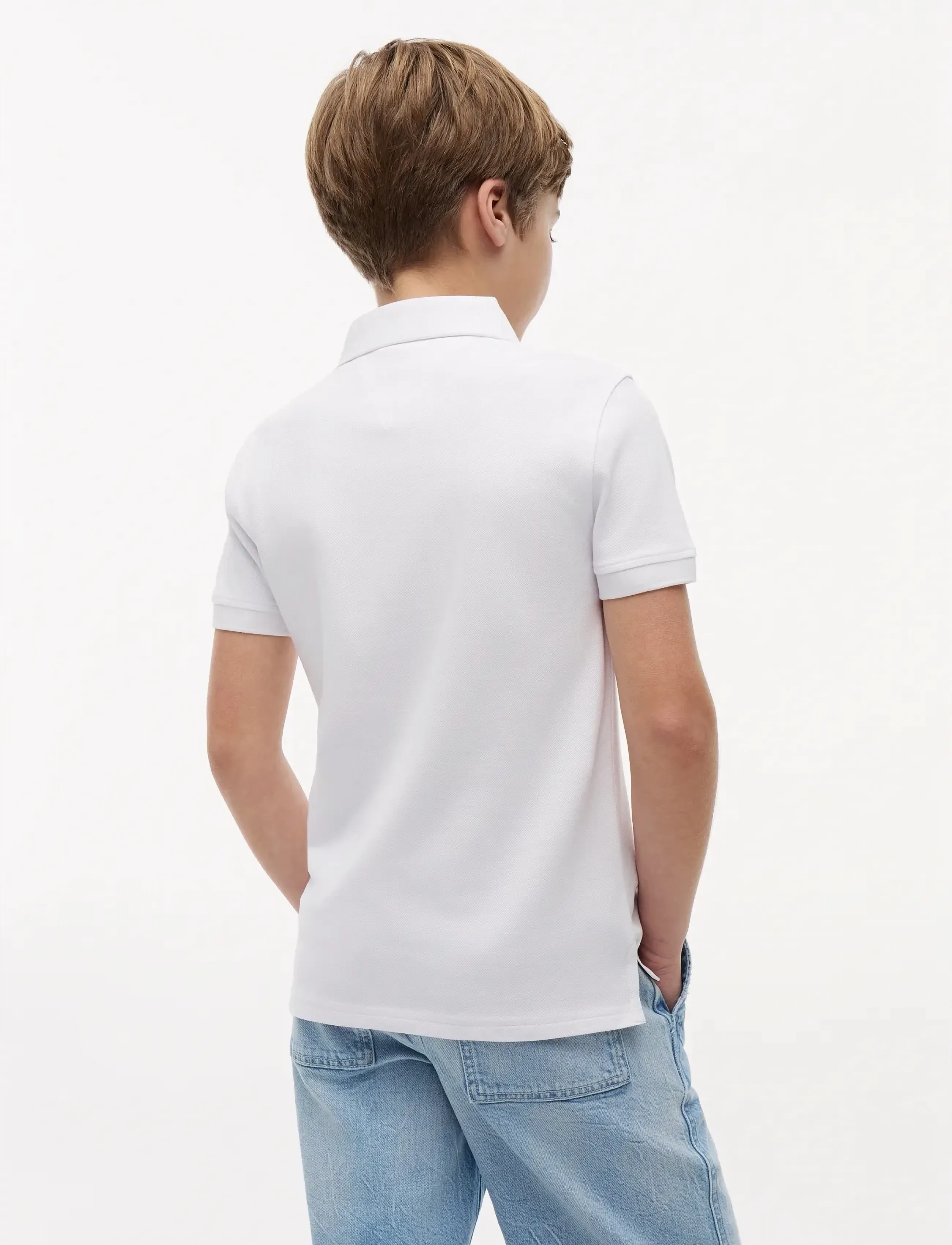 Tommy Hilfiger - BOYS TOMMY POLO S/S - kortermede poloskjorter - bright white - 2