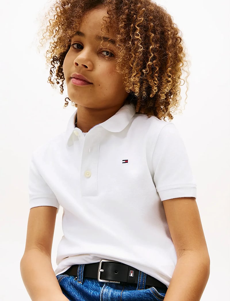 Tommy Hilfiger - BOYS TOMMY POLO S/S - kortærmede poloer - bright white - 4