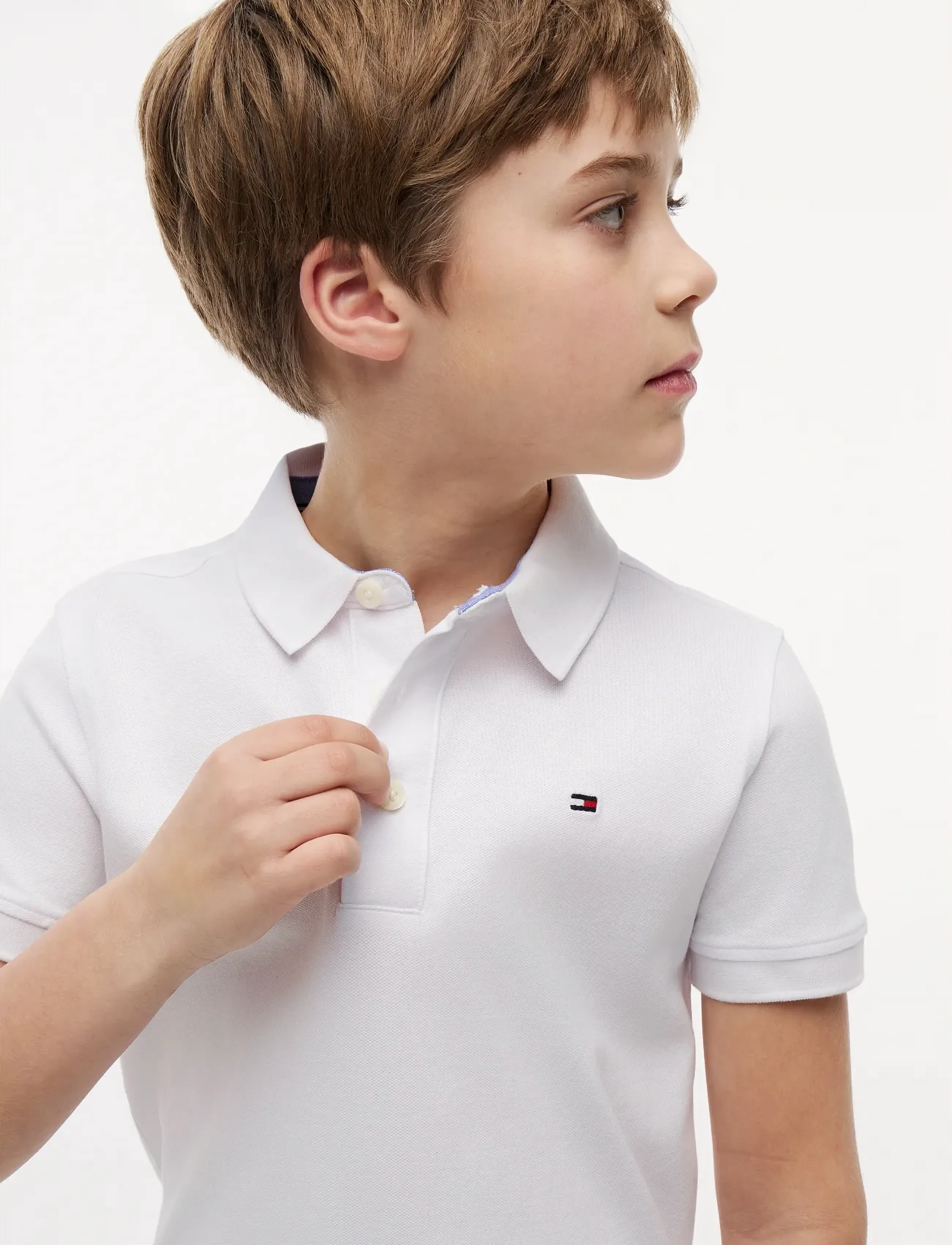 Tommy Hilfiger - BOYS TOMMY POLO S/S - kortermede poloskjorter - bright white - 3
