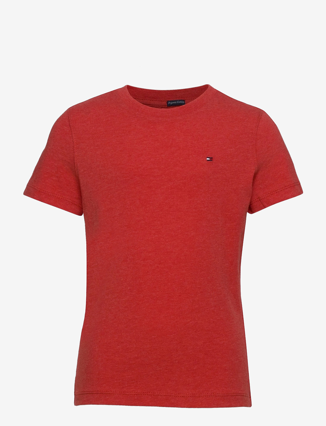 Tommy Hilfiger - BOYS BASIC CN KNIT S/S - lyhythihaiset t-paidat - apple red heather - 0