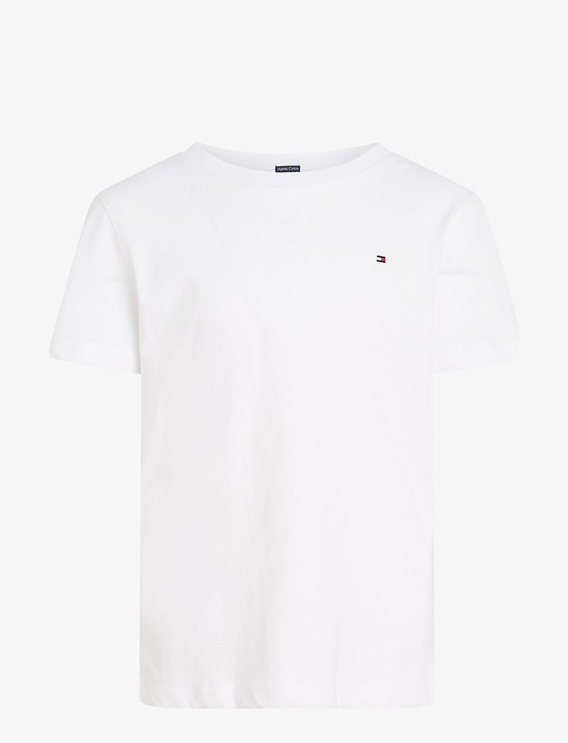 Tommy Hilfiger - BOYS BASIC CN KNIT S/S - kortærmede t-shirts - bright white - 1