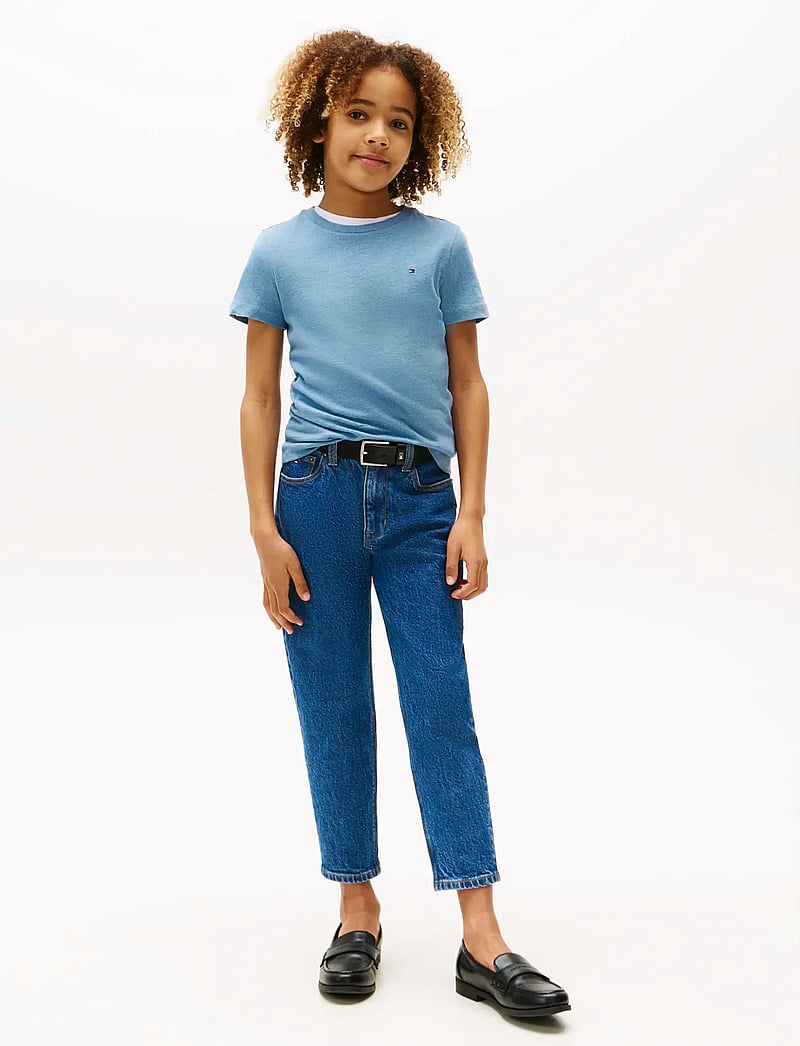 Tommy Hilfiger - BOYS BASIC CN KNIT S/S - kortærmede t-shirts - dark allure heather - 0