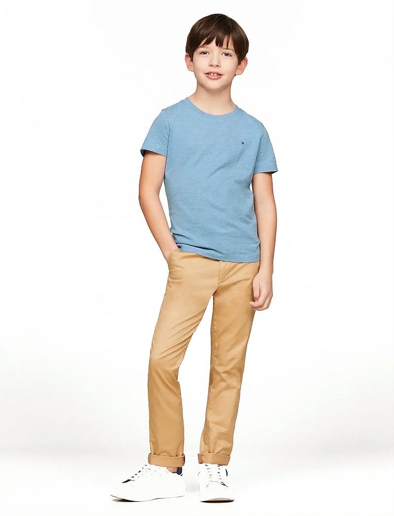 Tommy Hilfiger - BOYS BASIC CN KNIT S/S - kortærmede t-shirts - dark allure heather - 5