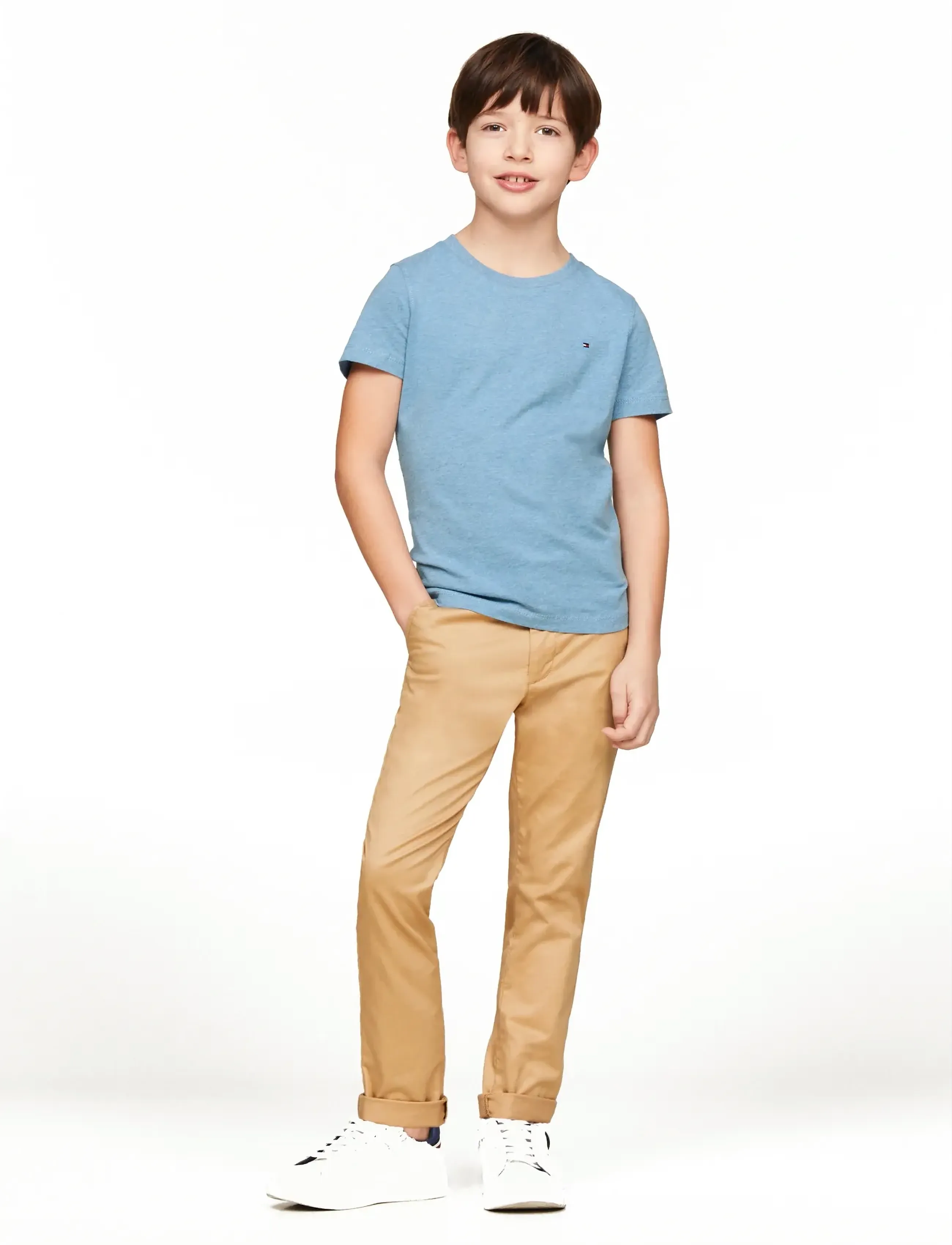 Tommy Hilfiger - BOYS BASIC CN KNIT S/S - kurzärmelige - dark allure heather - 5