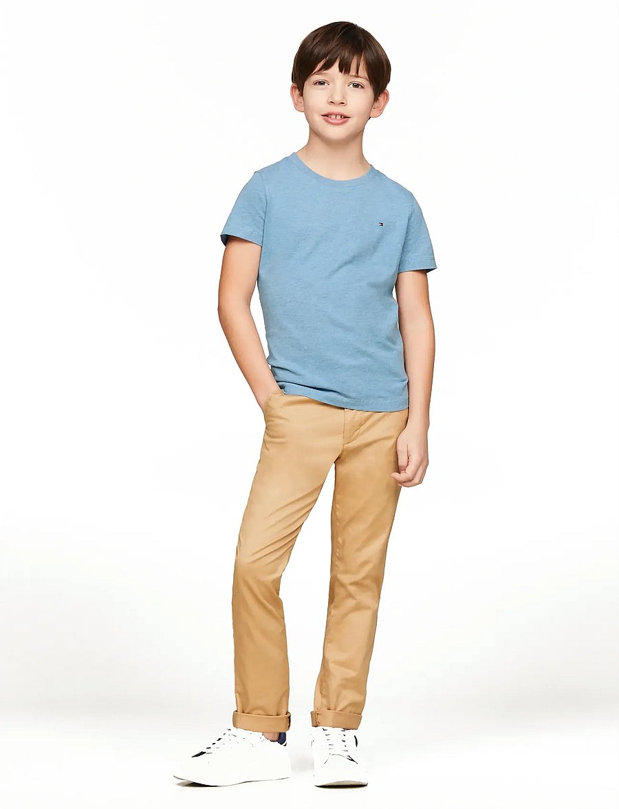 Tommy Hilfiger - BOYS BASIC CN KNIT S/S - kurzärmelige - dark allure heather - 5
