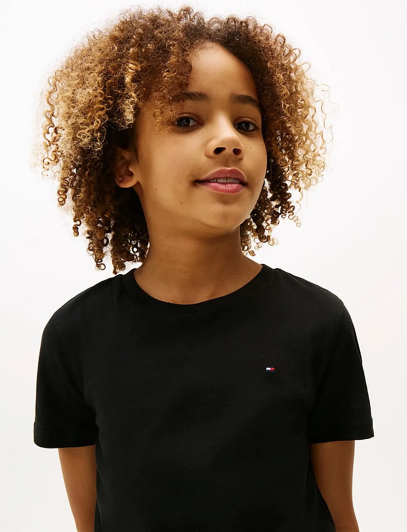 Tommy Hilfiger - BOYS BASIC CN KNIT S/S - kortärmade t-shirts - meteorite - 4