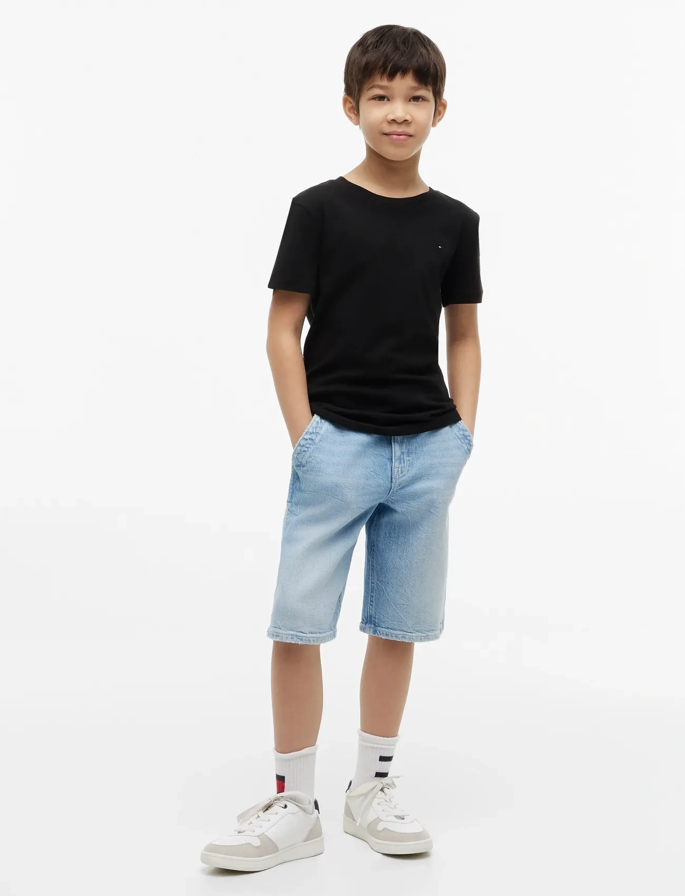 Tommy Hilfiger - BOYS BASIC CN KNIT S/S - t-shirts - meteorite - 5
