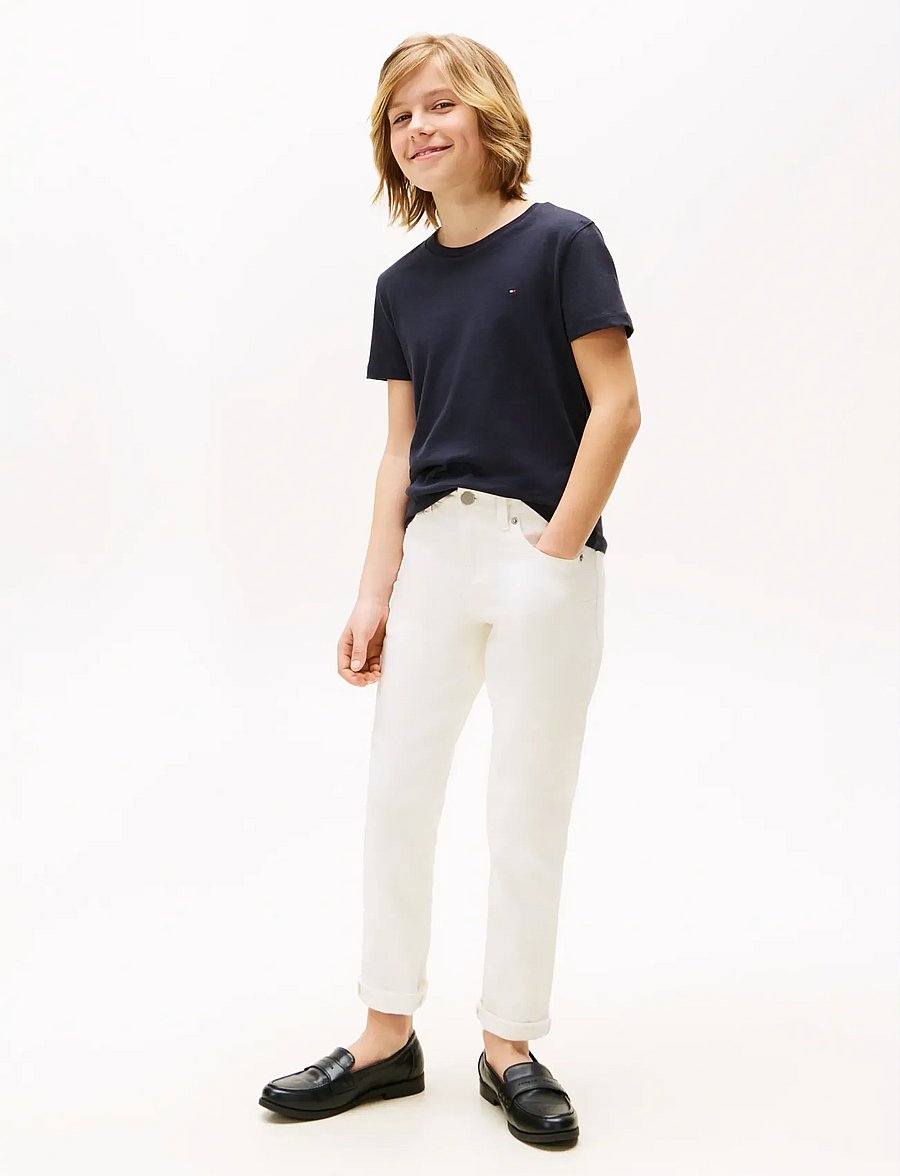 Tommy Hilfiger - BOYS BASIC CN KNIT S/S - kurzärmelige - sky captain - 0