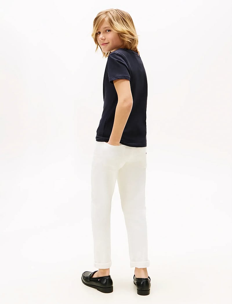 Tommy Hilfiger - BOYS BASIC CN KNIT S/S - kortärmade t-shirts - sky captain - 3