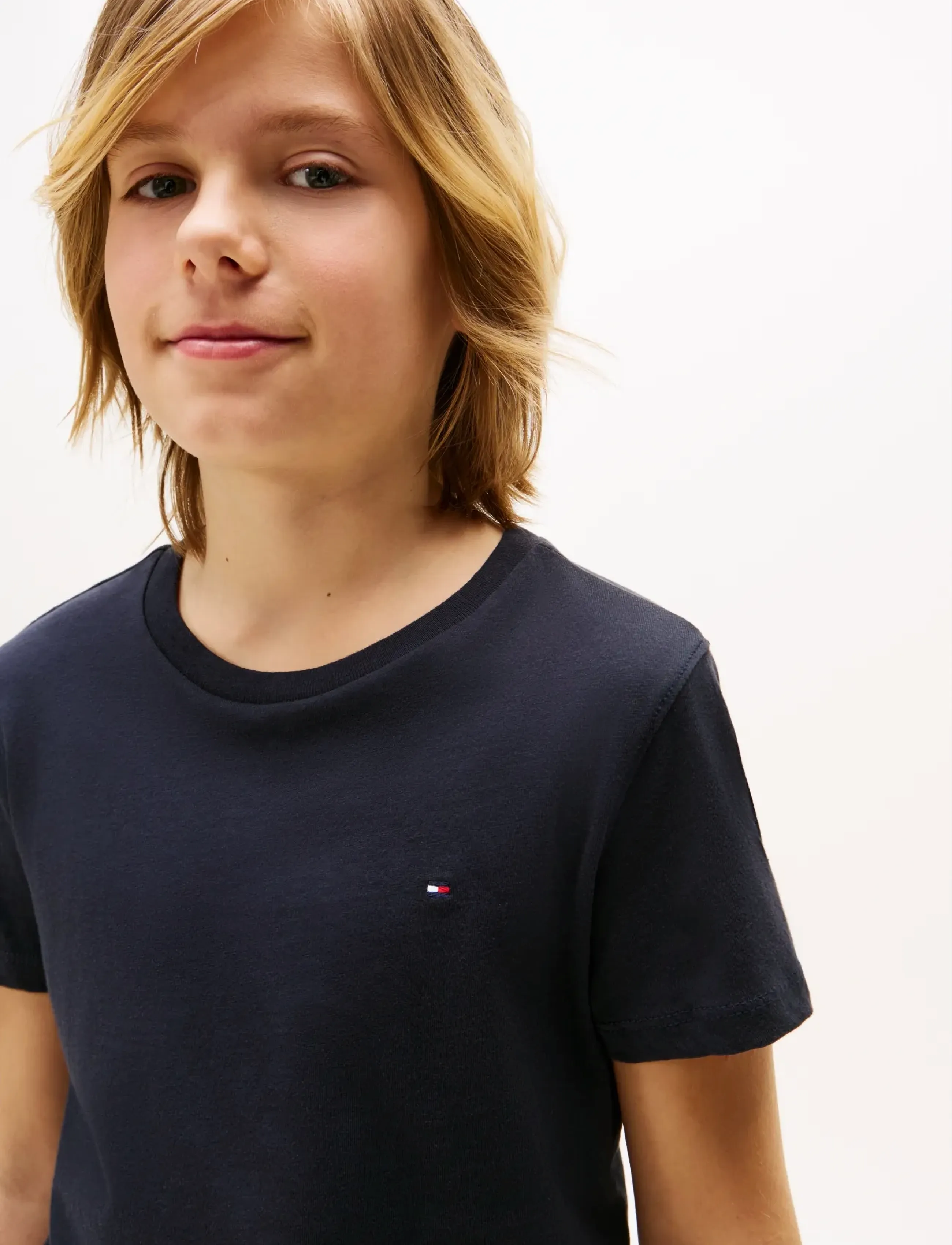Tommy Hilfiger - BOYS BASIC CN KNIT S/S - kurzärmelige - sky captain - 4