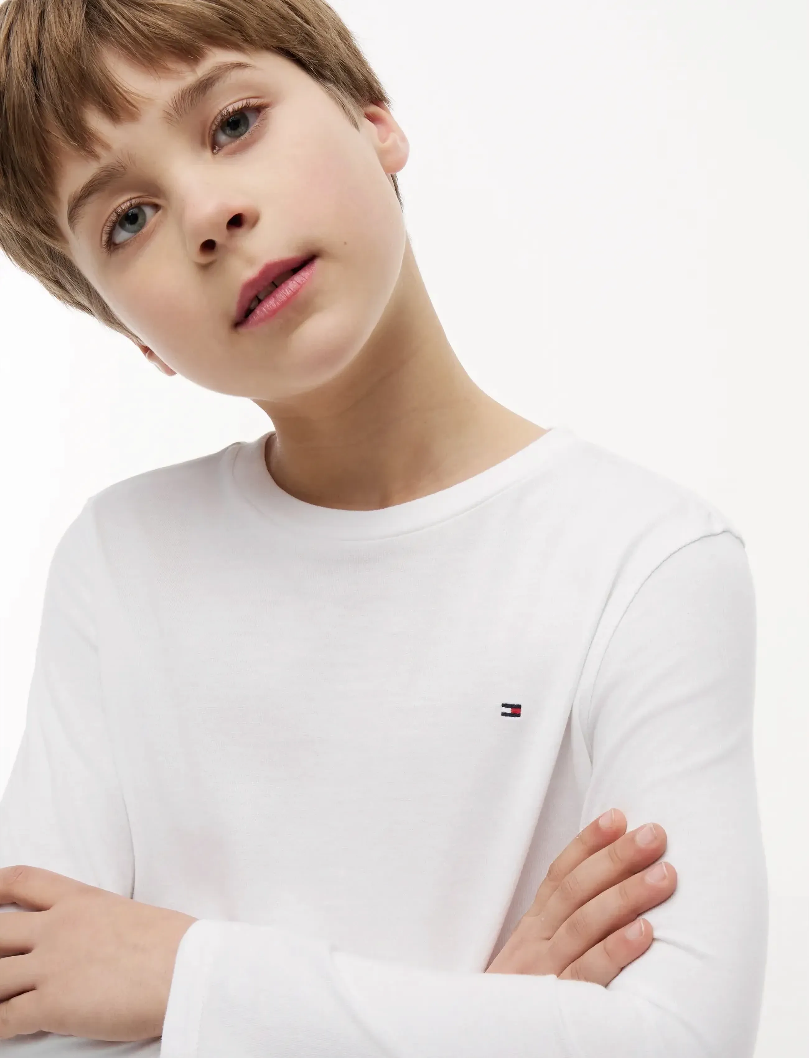 Tommy Hilfiger - BOYS BASIC CN KNIT L/S - langärmelig - bright white - 4