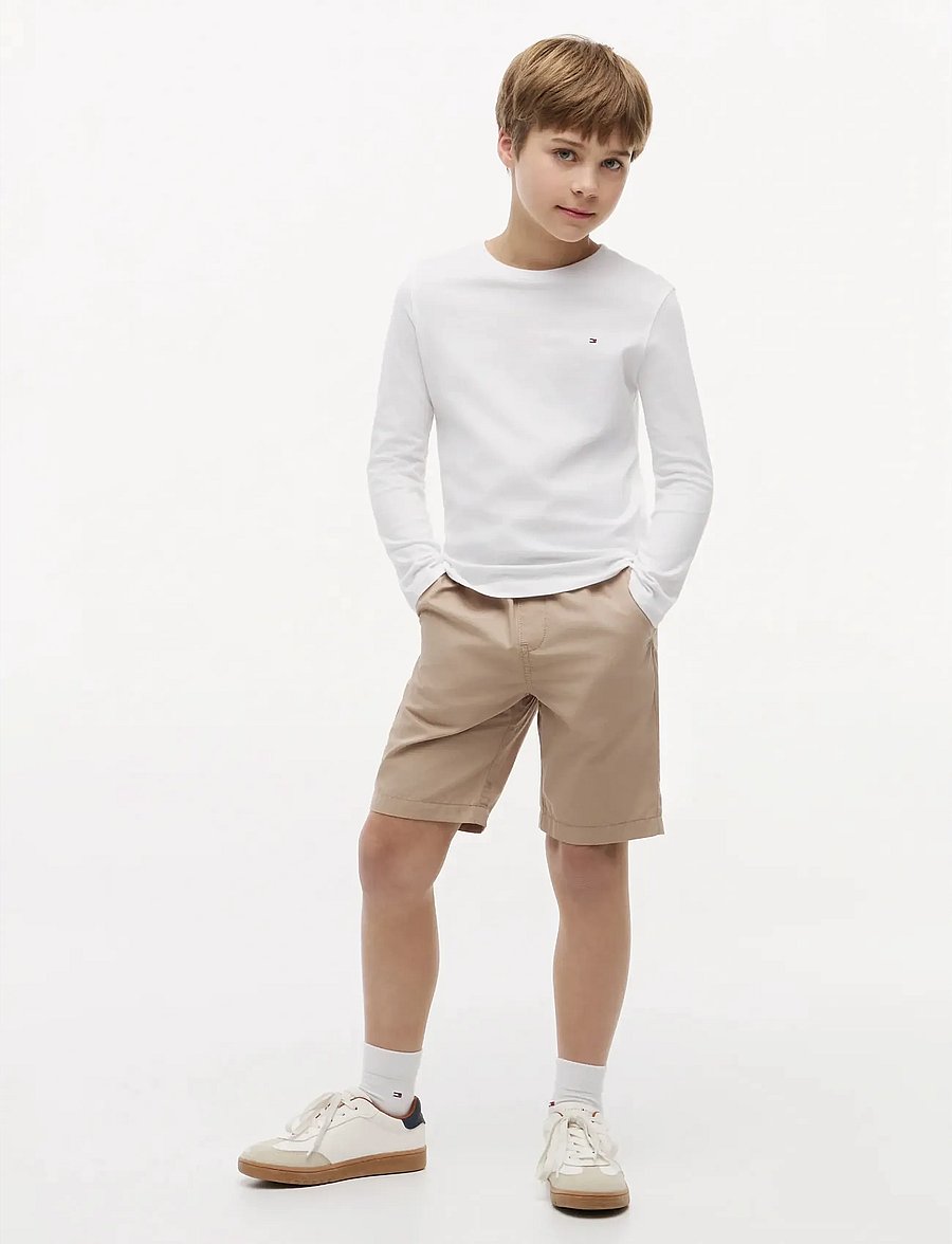 Tommy Hilfiger - BOYS BASIC CN KNIT L/S - pikkade varrukatega t-särgid - bright white - 5