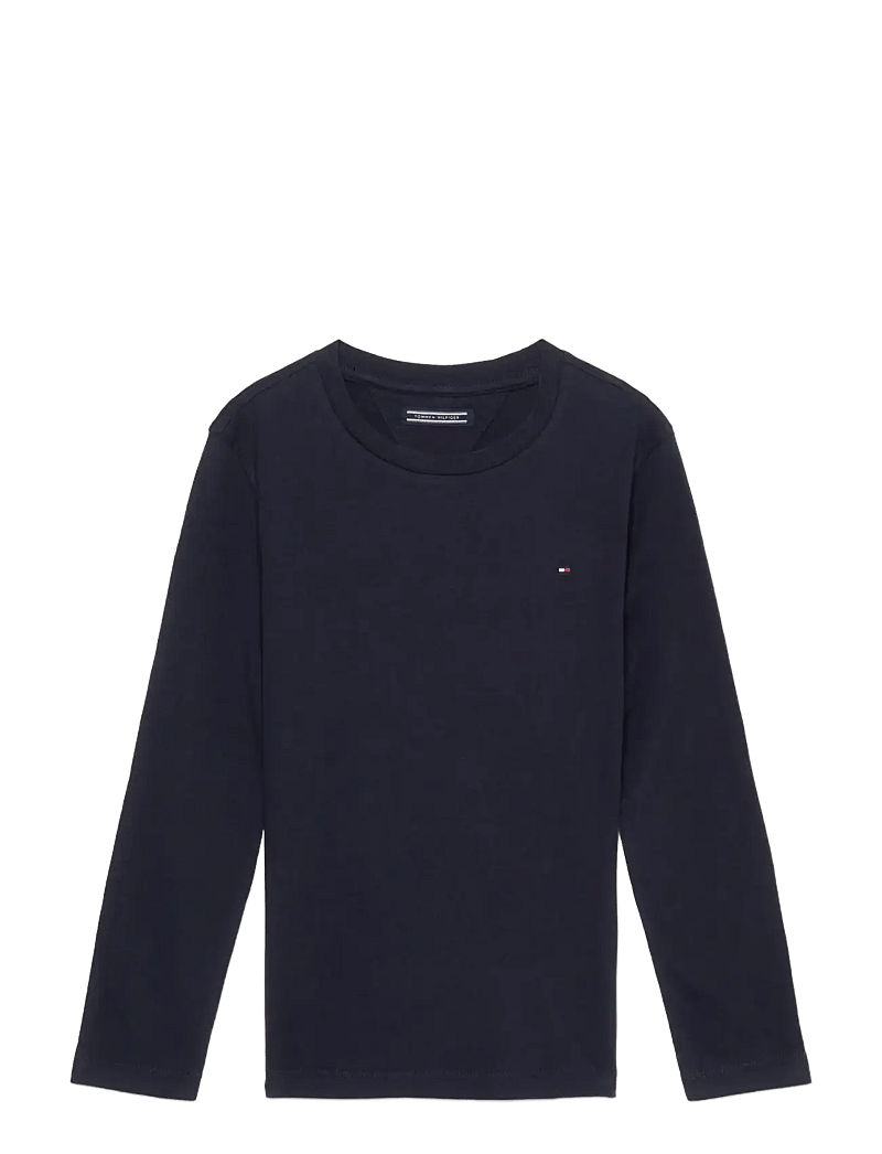 Tommy Hilfiger - BOYS BASIC CN KNIT L/S - långärmade t-shirts - sky captain - 1