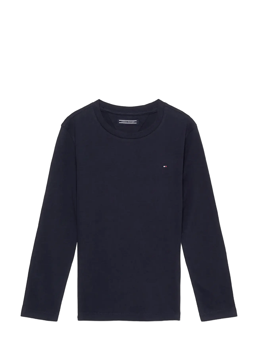 Tommy Hilfiger - BOYS BASIC CN KNIT L/S - långärmade t-shirts - sky captain - 1