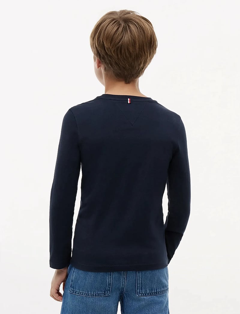 Tommy Hilfiger - BOYS BASIC CN KNIT L/S - långärmade t-shirts - sky captain - 2