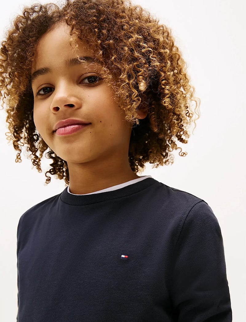 Tommy Hilfiger - BOYS BASIC CN KNIT L/S - långärmade t-shirts - sky captain - 5