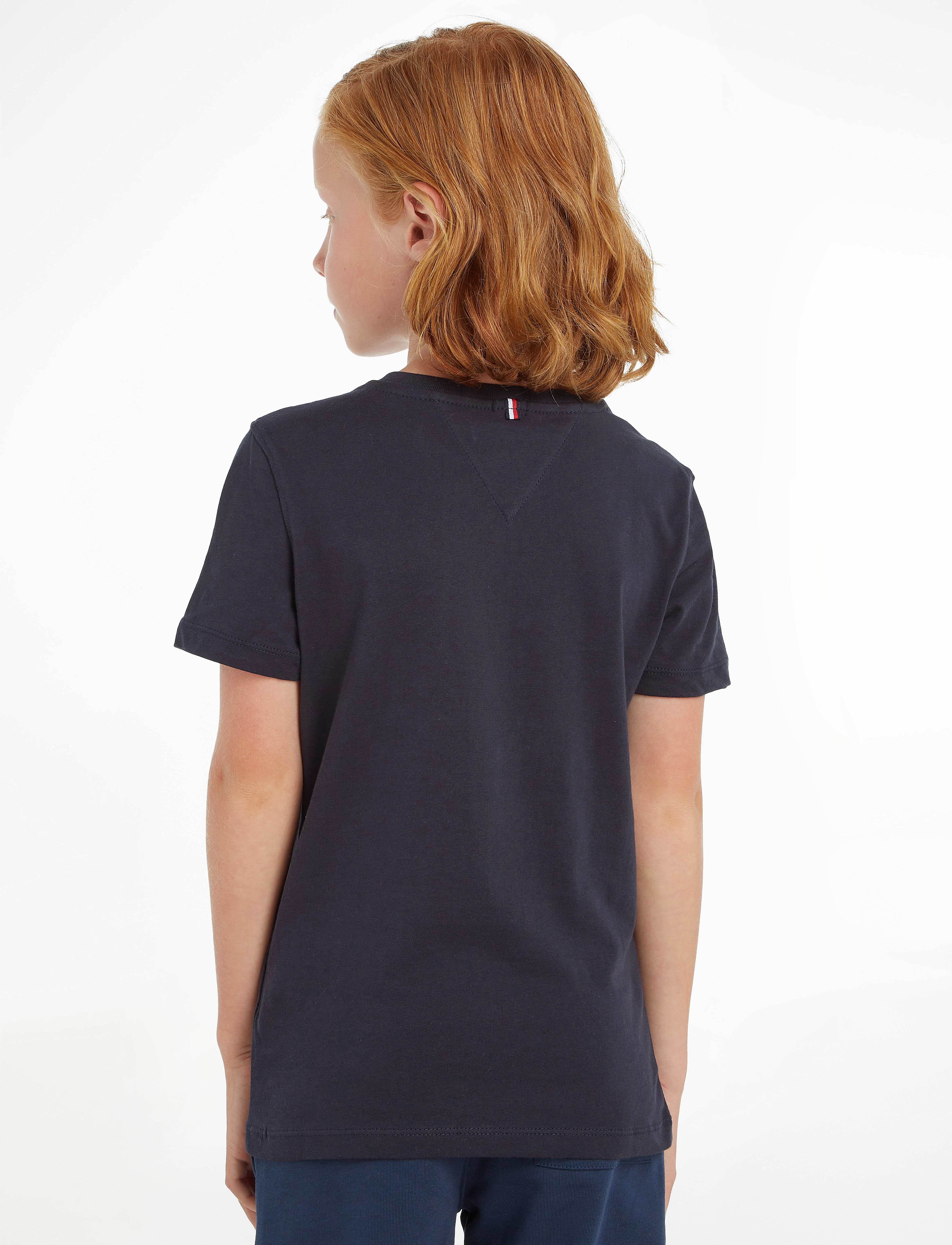 Tommy Hilfiger - BOYS BASIC VN KNIT S/S - sky captain - 4