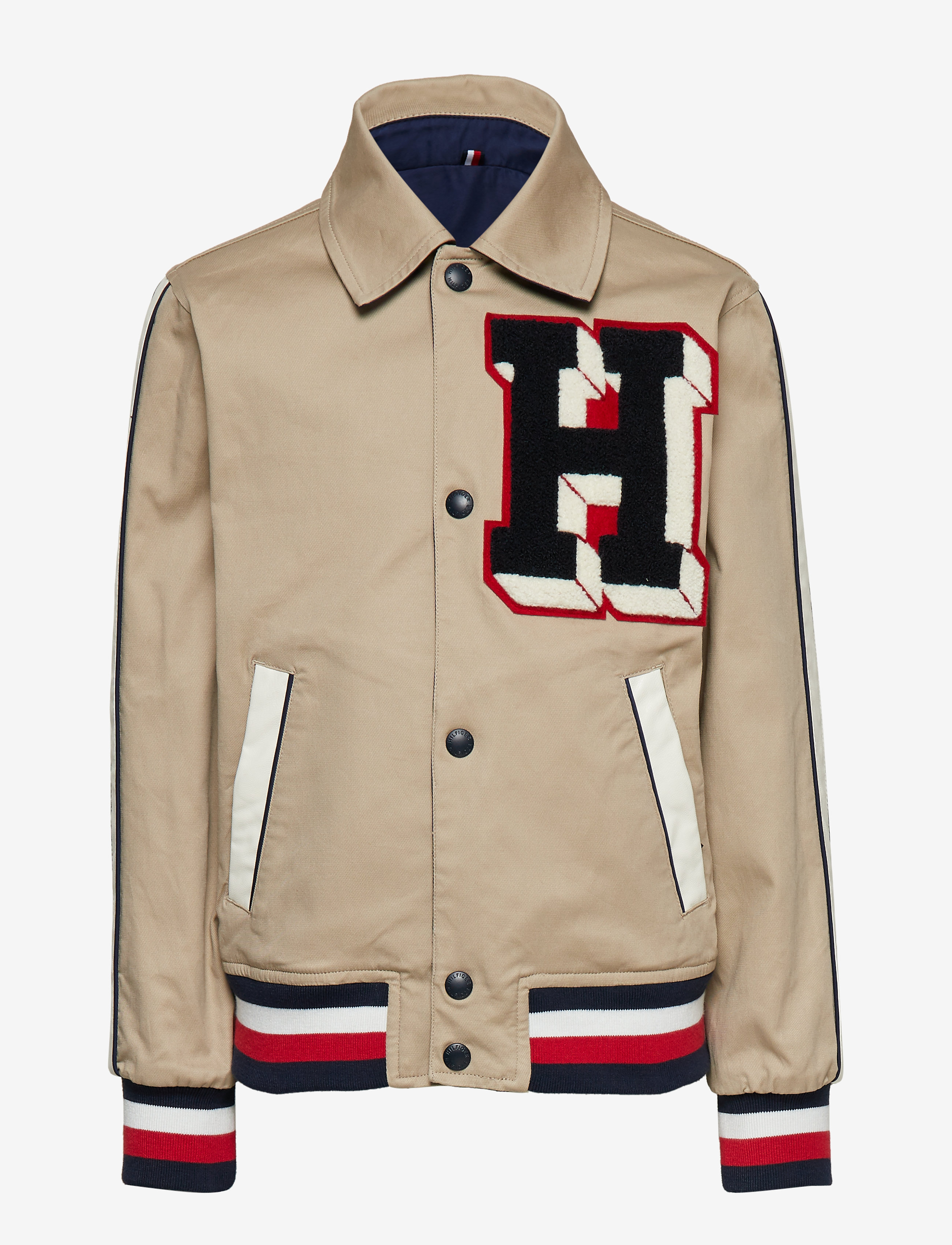 Tommy Hilfiger - LETTERMAN REVERSIBLE JACKET - white pepper - 1