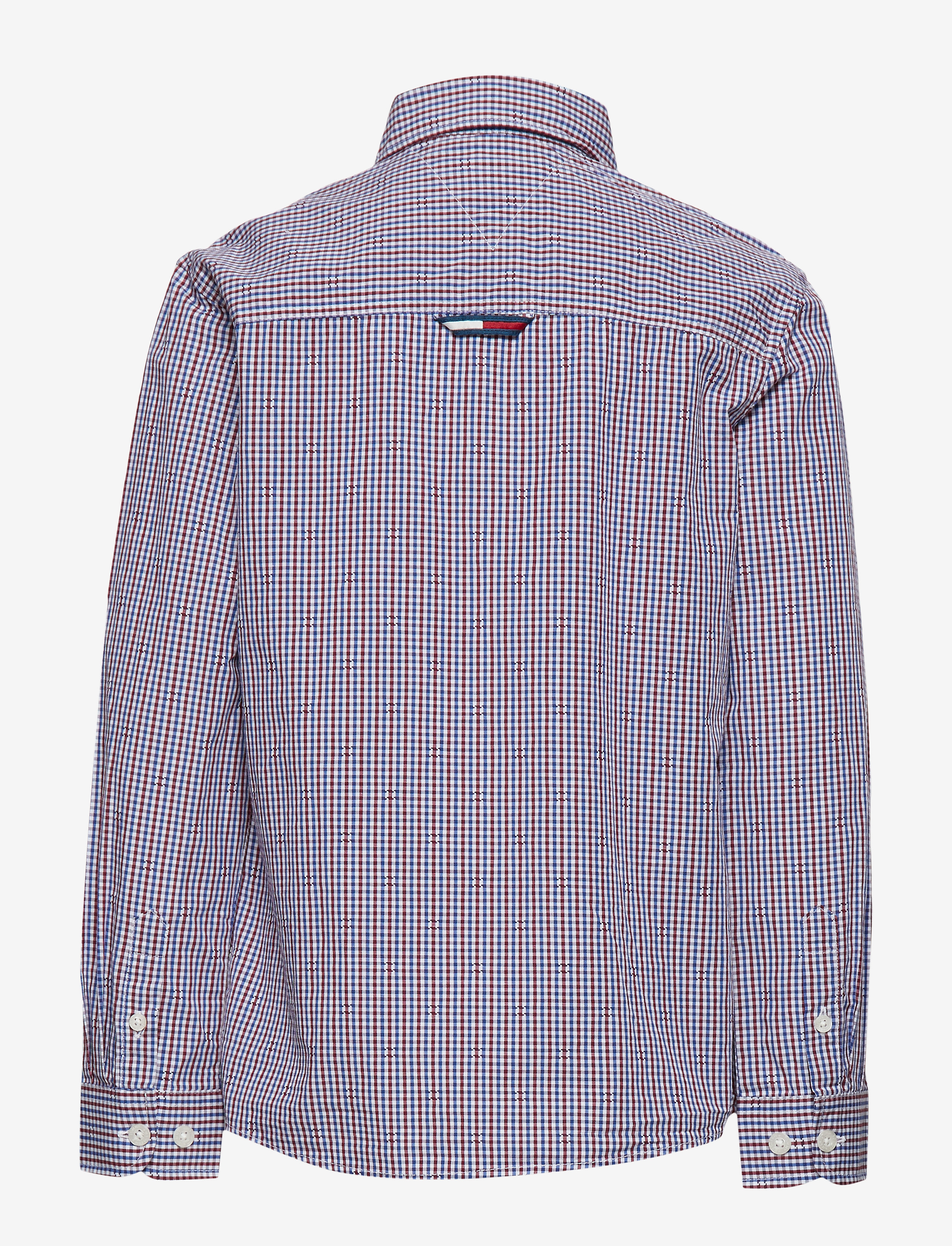 Tommy Hilfiger - DOBBY CHECK SHIRT L/ - cordovan/bright white - 1