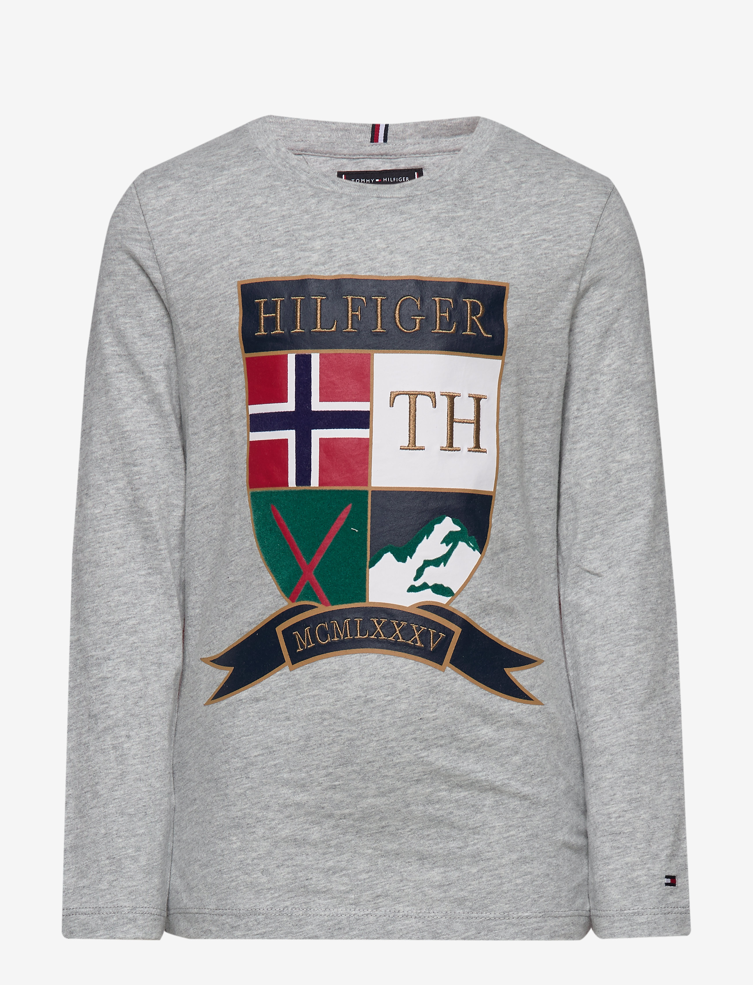 Tommy Hilfiger - EMBROIDERED SHIELD T - grey heather - 0