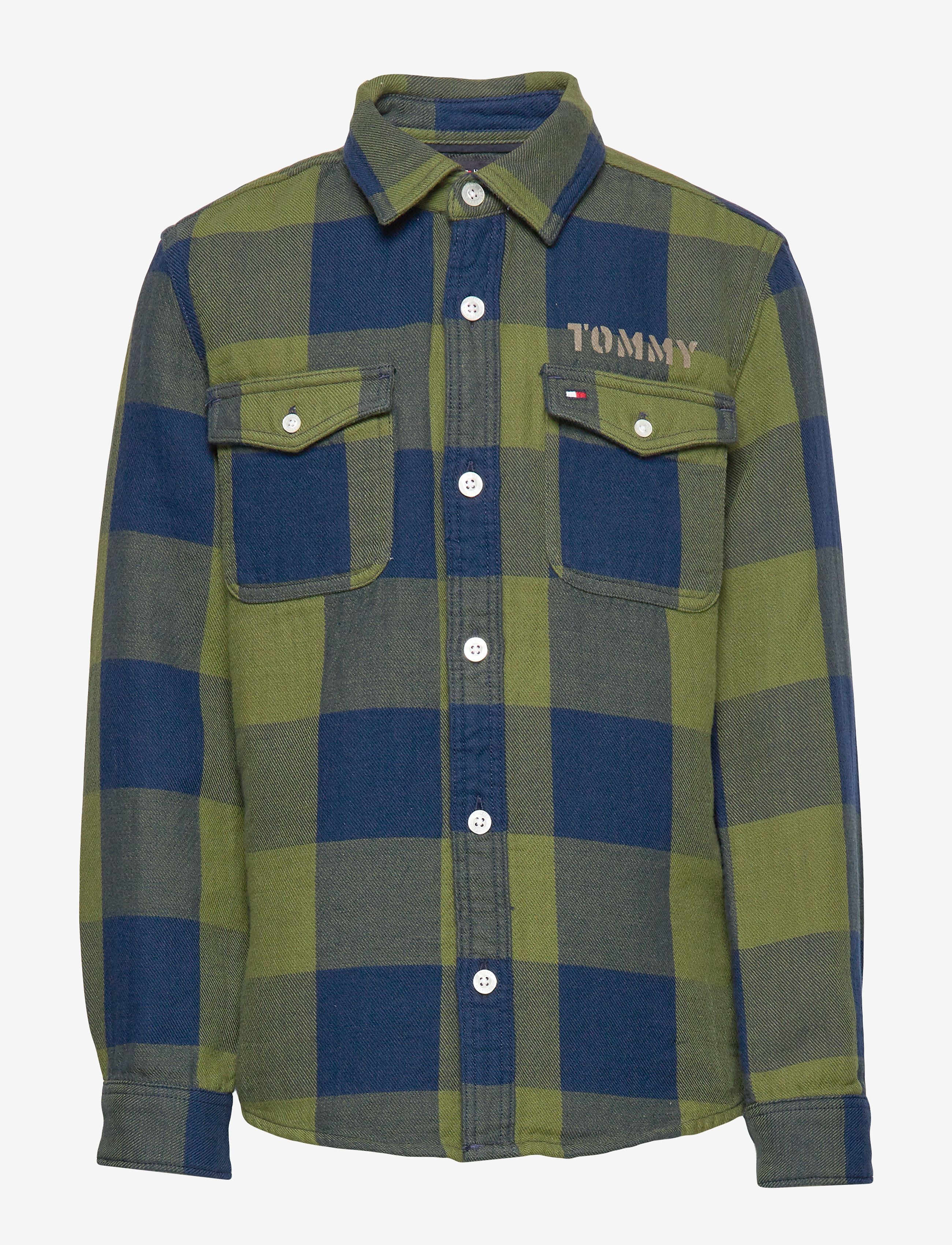Tommy Hilfiger - BONDED CHECK SHIRT L/S - green check 01 - 0