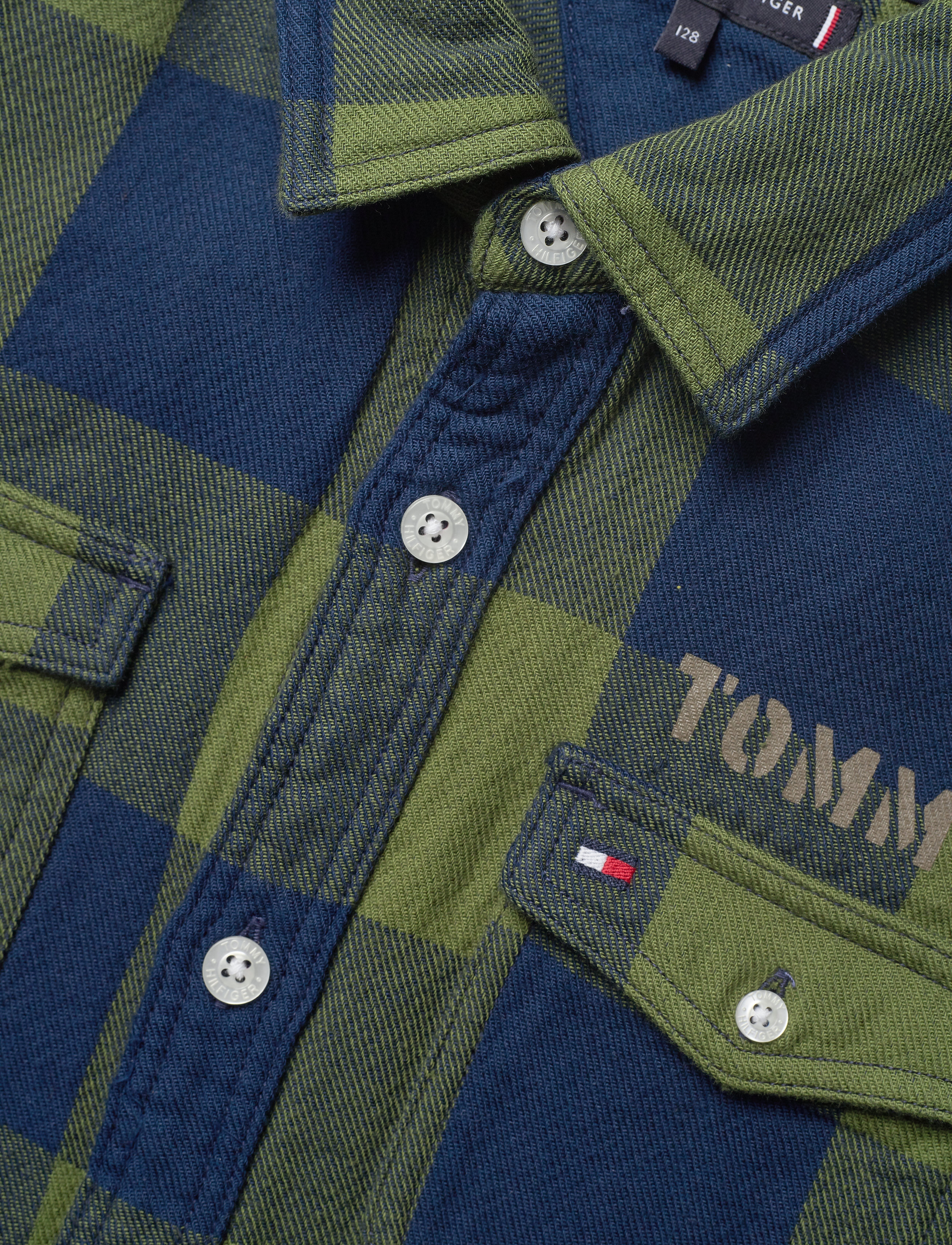 Tommy Hilfiger - BONDED CHECK SHIRT L/S - green check 01 - 2