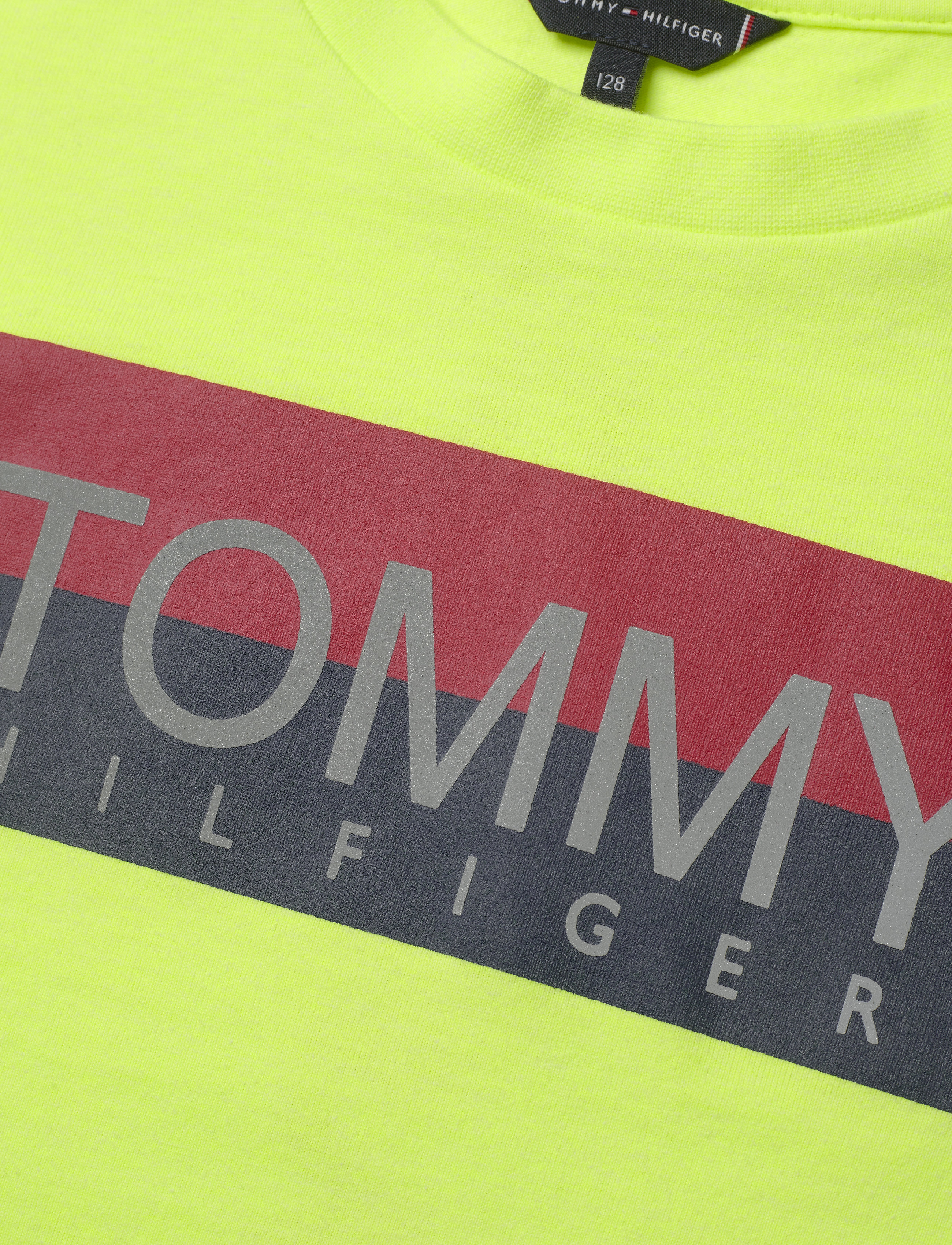 Tommy Hilfiger - REFLECTIVE HILFIGER TEE S/S - safety yellow 13-0630 - 2