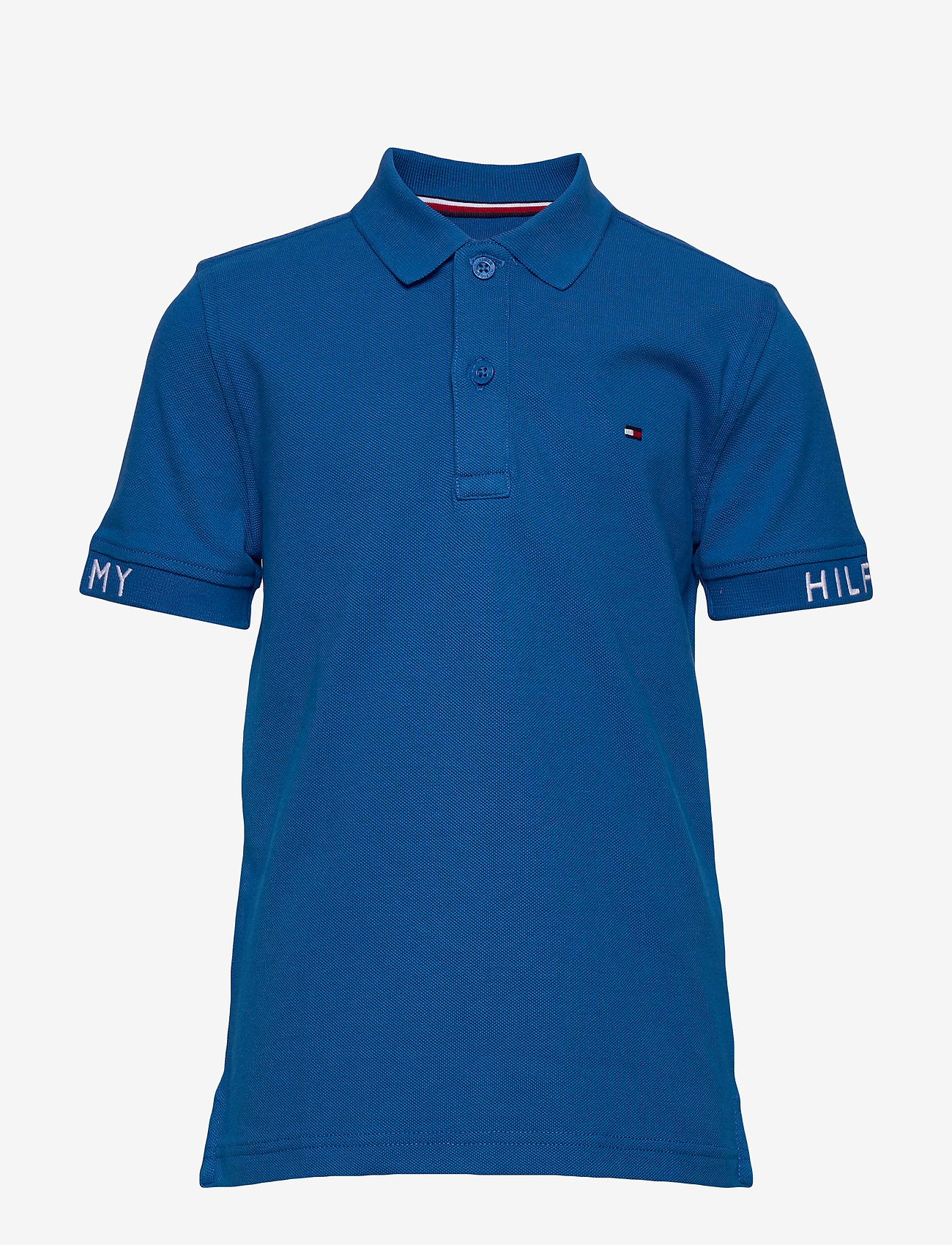 Tommy Hilfiger - SLEEVE TEXT POLO S/S - lapis lazuli 431-880 - 0