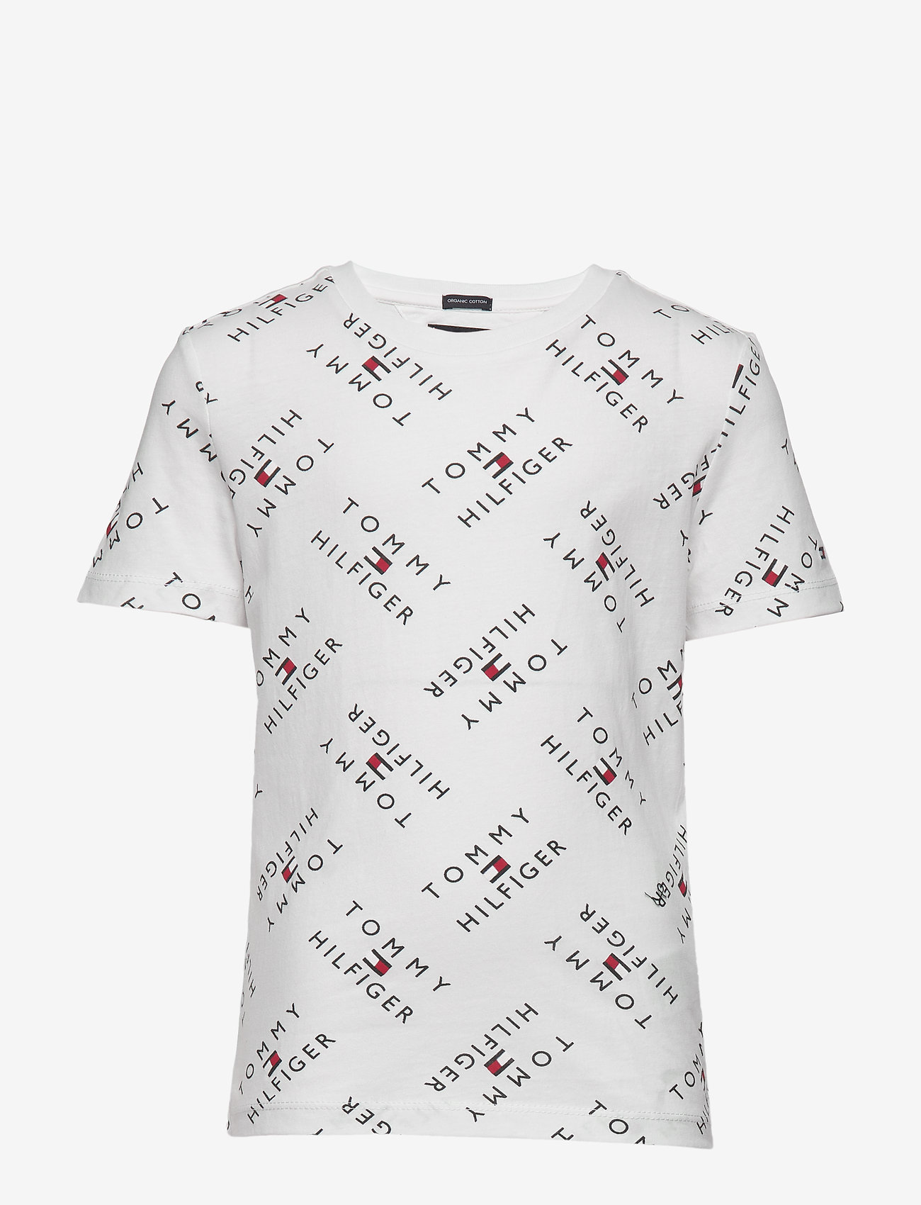 Tommy Hilfiger - AOP TOMMY LOGO TEE S - white - 0