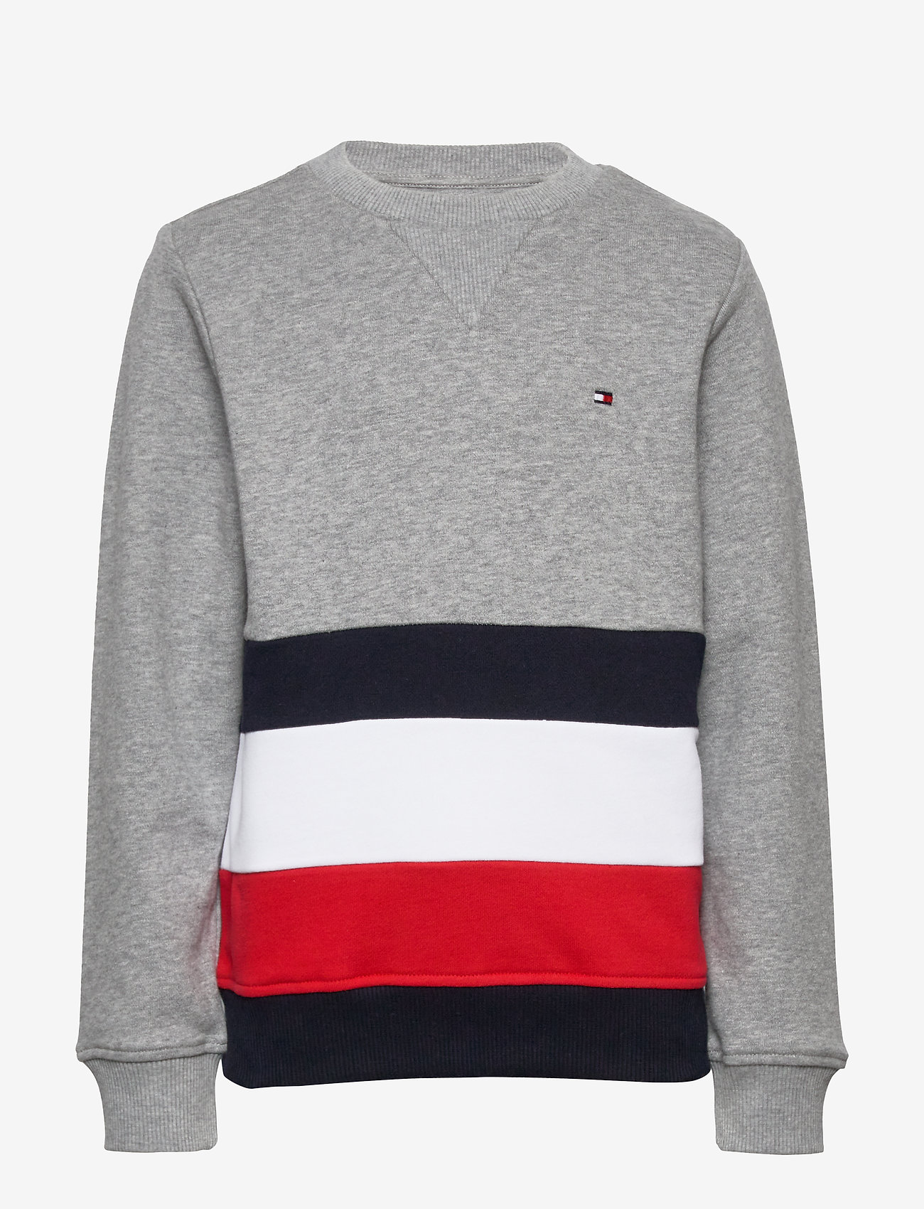 Tommy Hilfiger - GLOBAL STRIPE COLORBLOCK CN - mid grey htr colorblock - 0