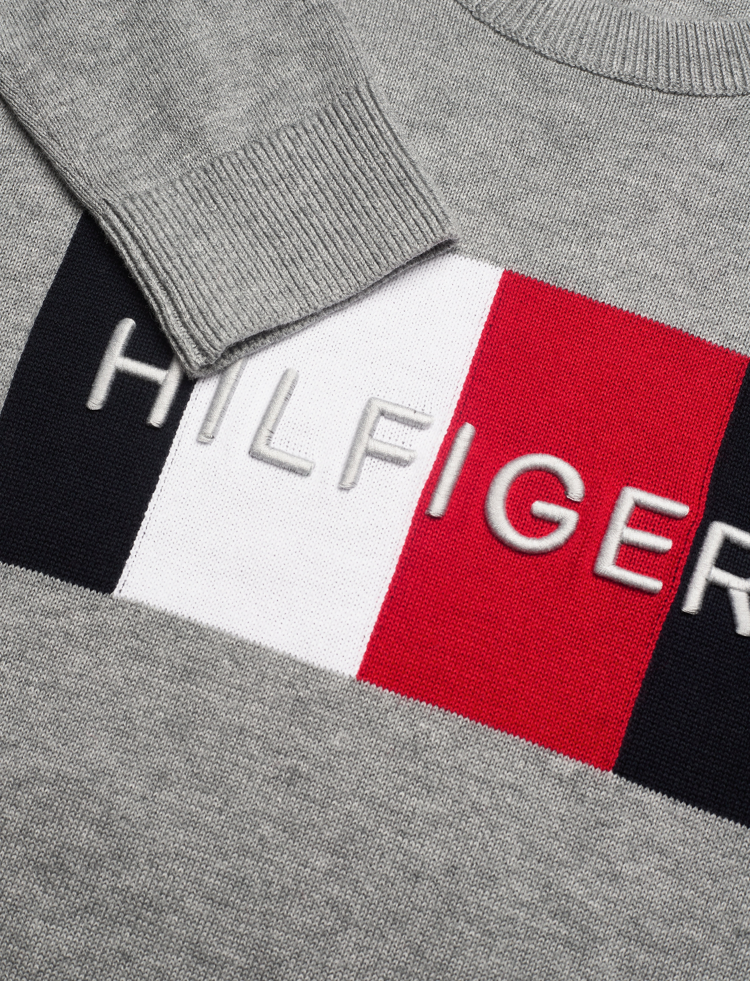 Tommy Hilfiger - TH LOGO SWEATER - mid grey htr - 2