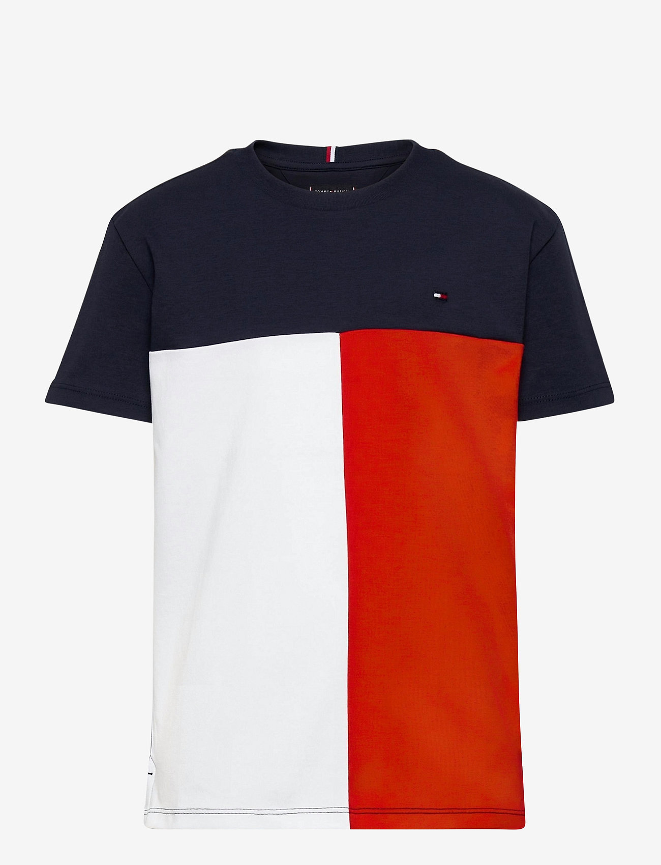 Tommy Hilfiger - HILFIGER COLORBLOCK TEE S/S - twilight navy - 0