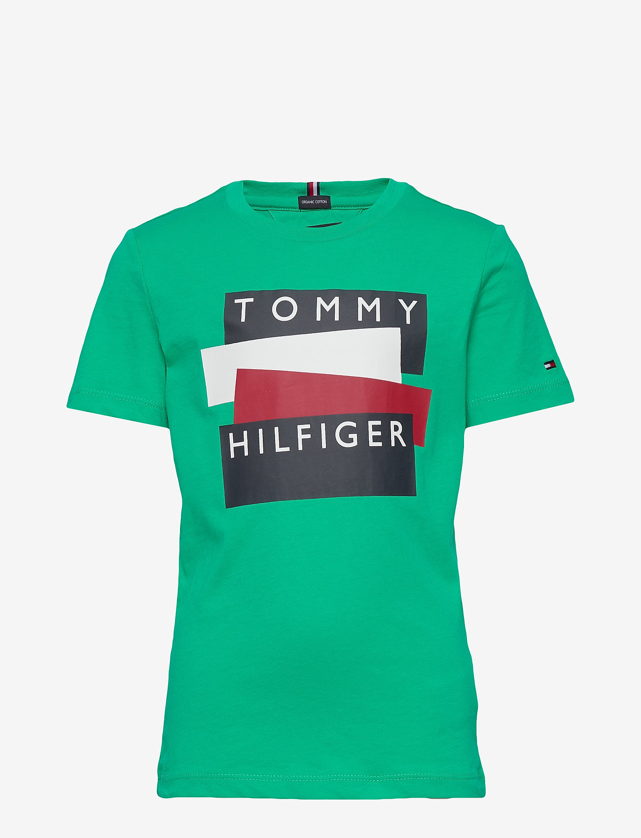 Tommy Hilfiger - TOMMY HILFIGER STICKER TEE S/S - cosmic green - 0