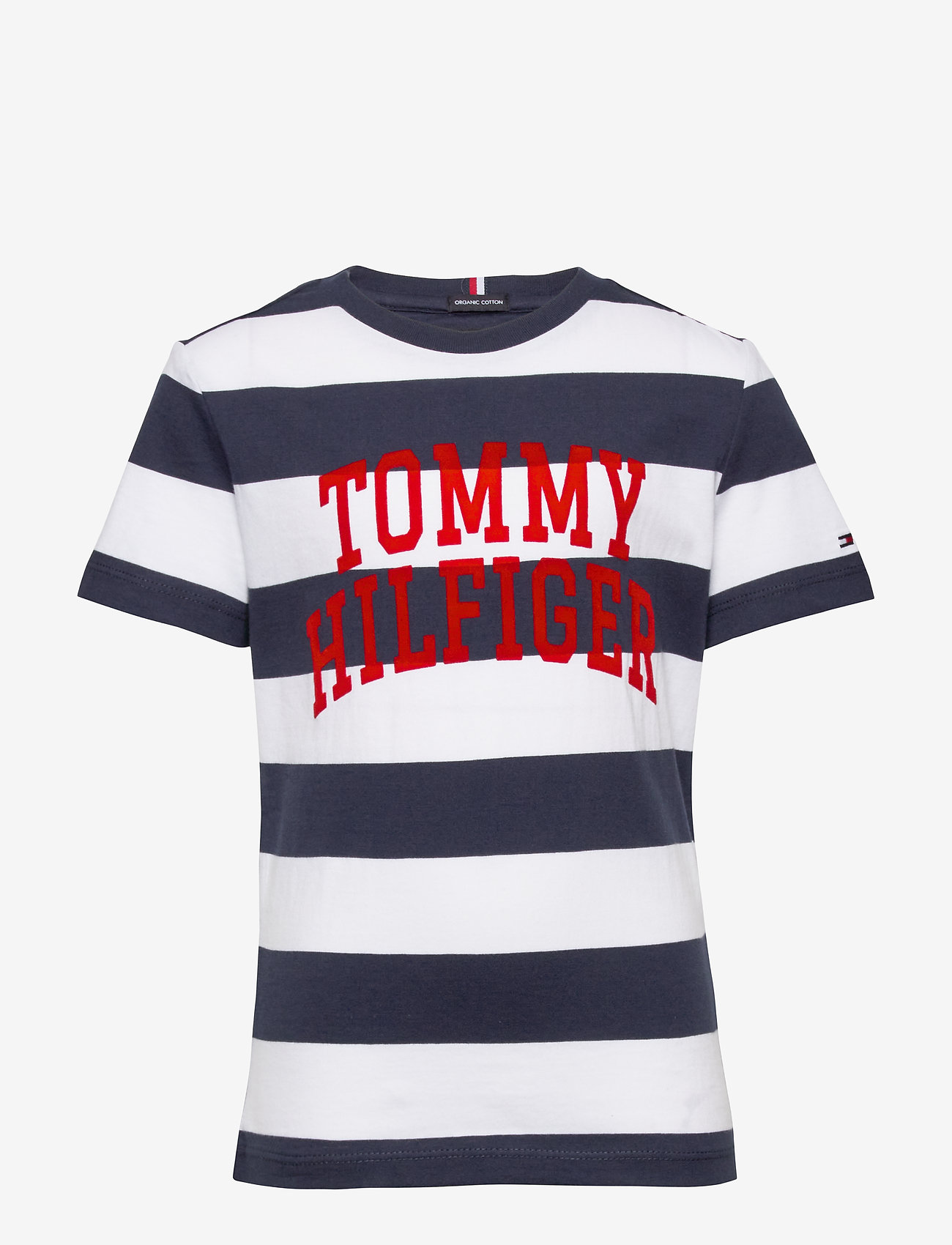 Tommy Hilfiger - RUGBY STRIPE  GRAPHIC TEE S/S - blue stripe 01/twilight navy - 0